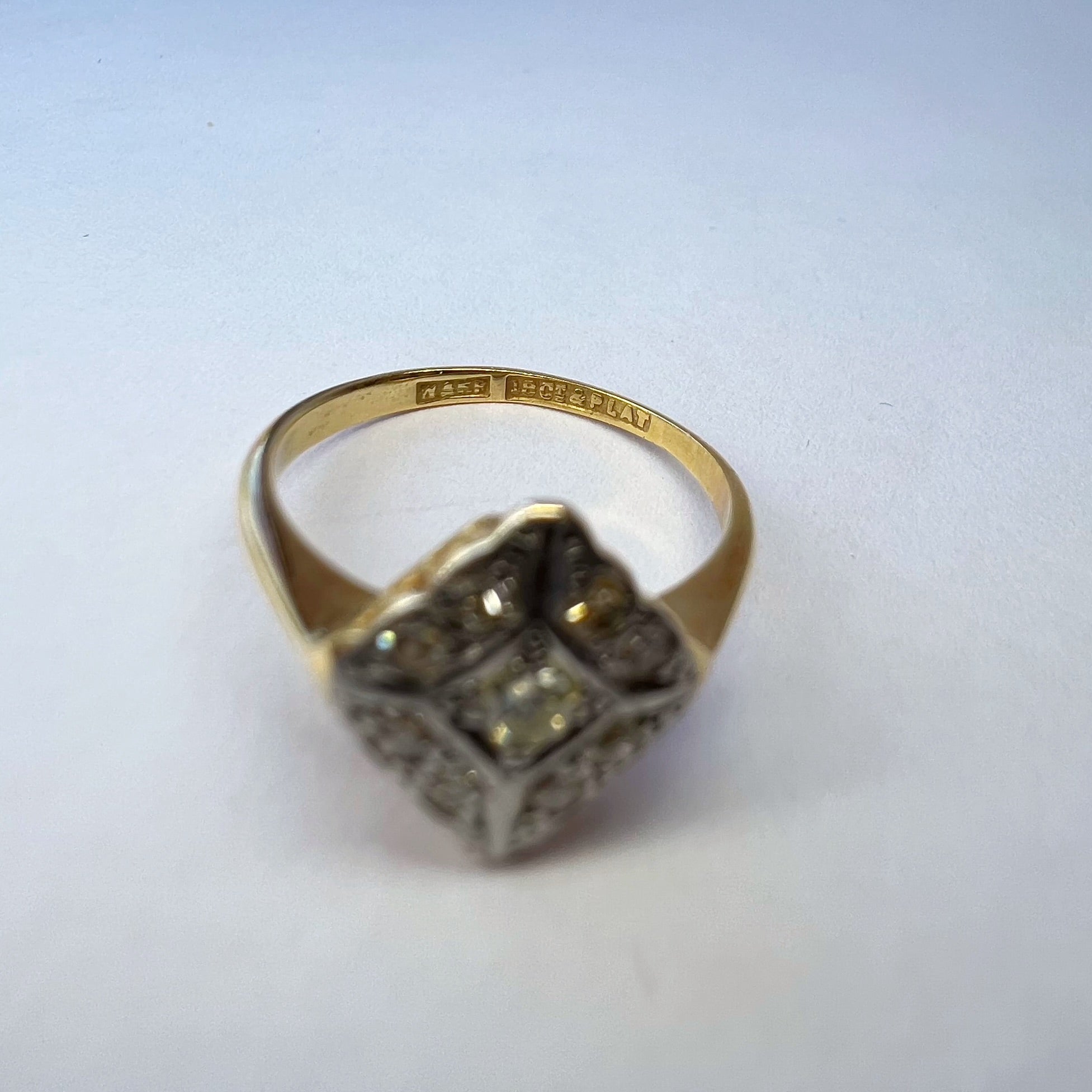 Vintage Diamond Shaped Cluster Ring
