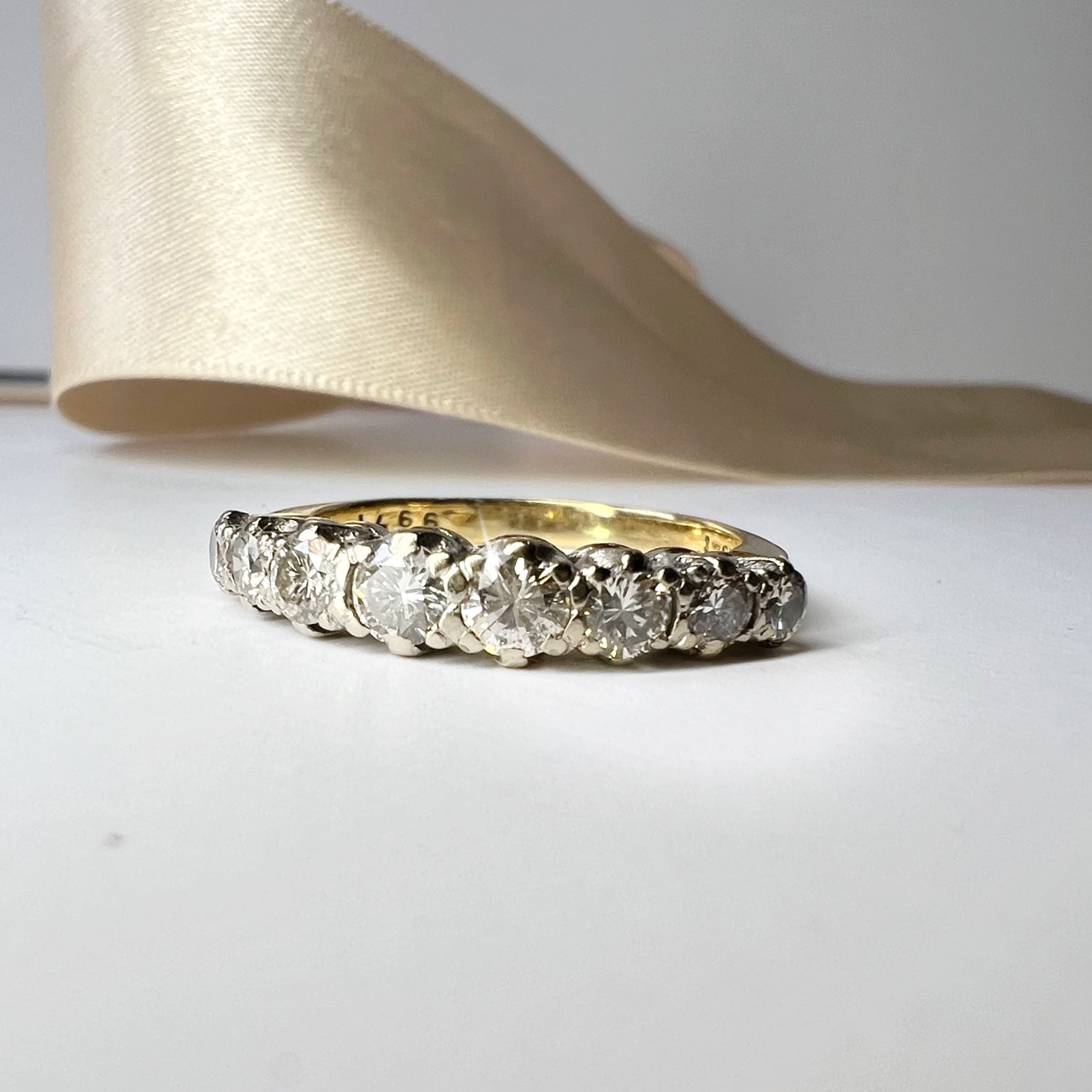 Vintage 7 Stone Diamond Ring