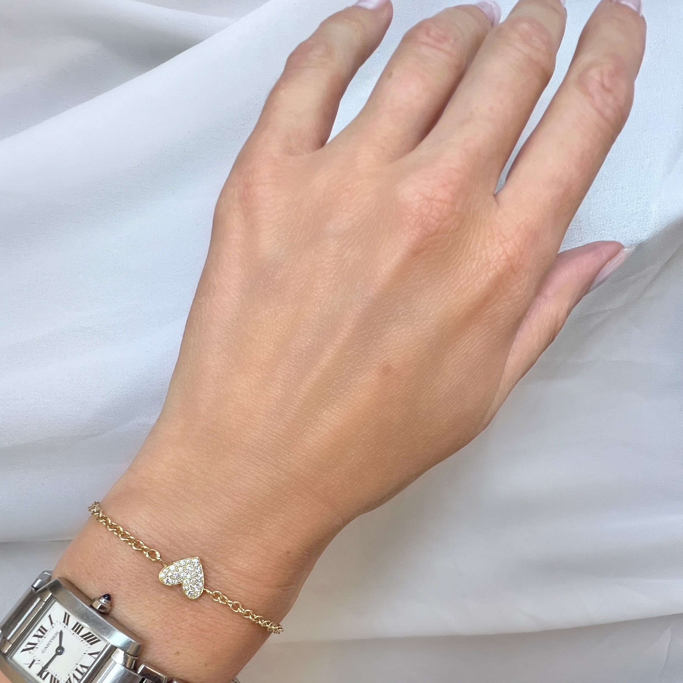 0.20ct Diamond Heart Bracelet