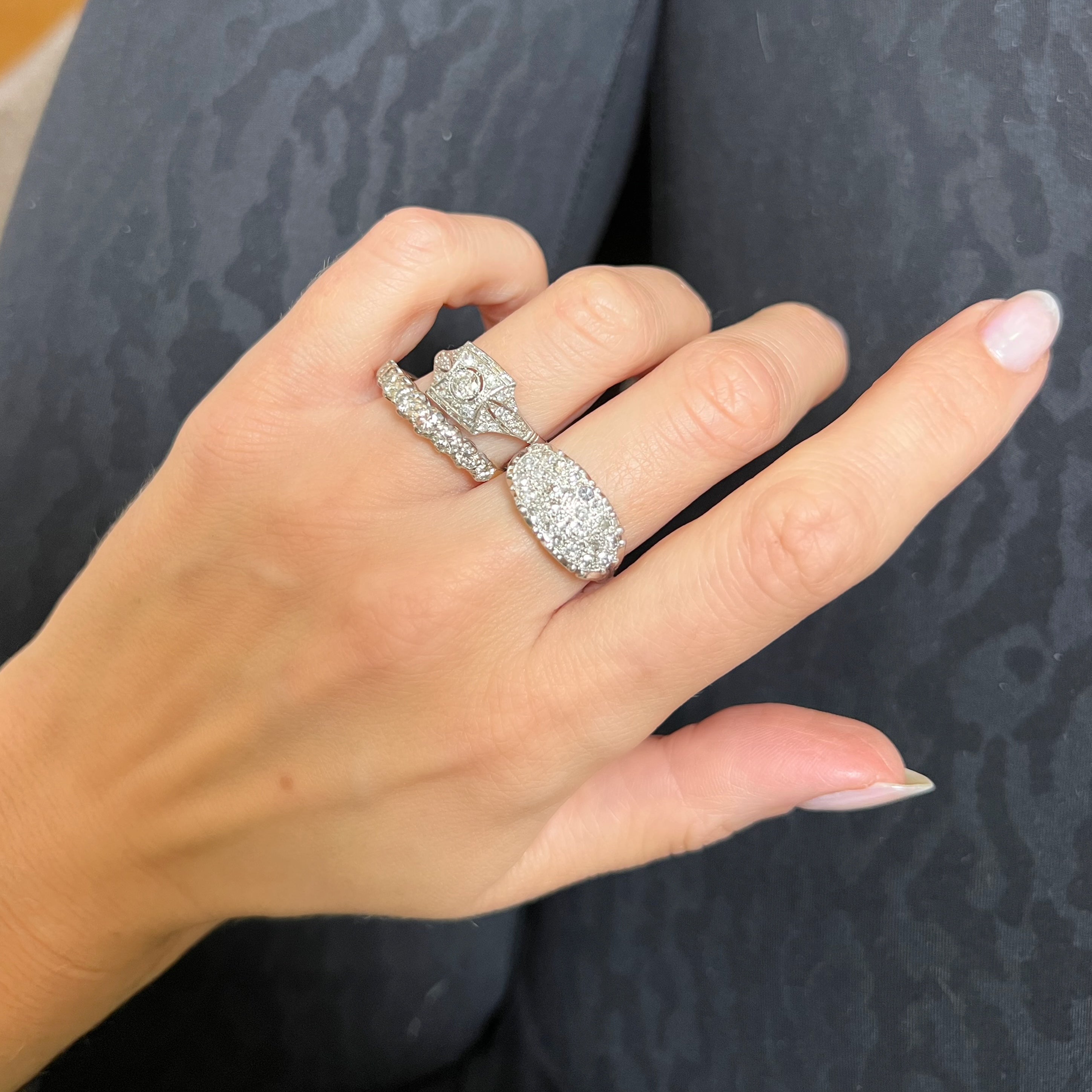 Vintage 7 Stone Diamond Ring