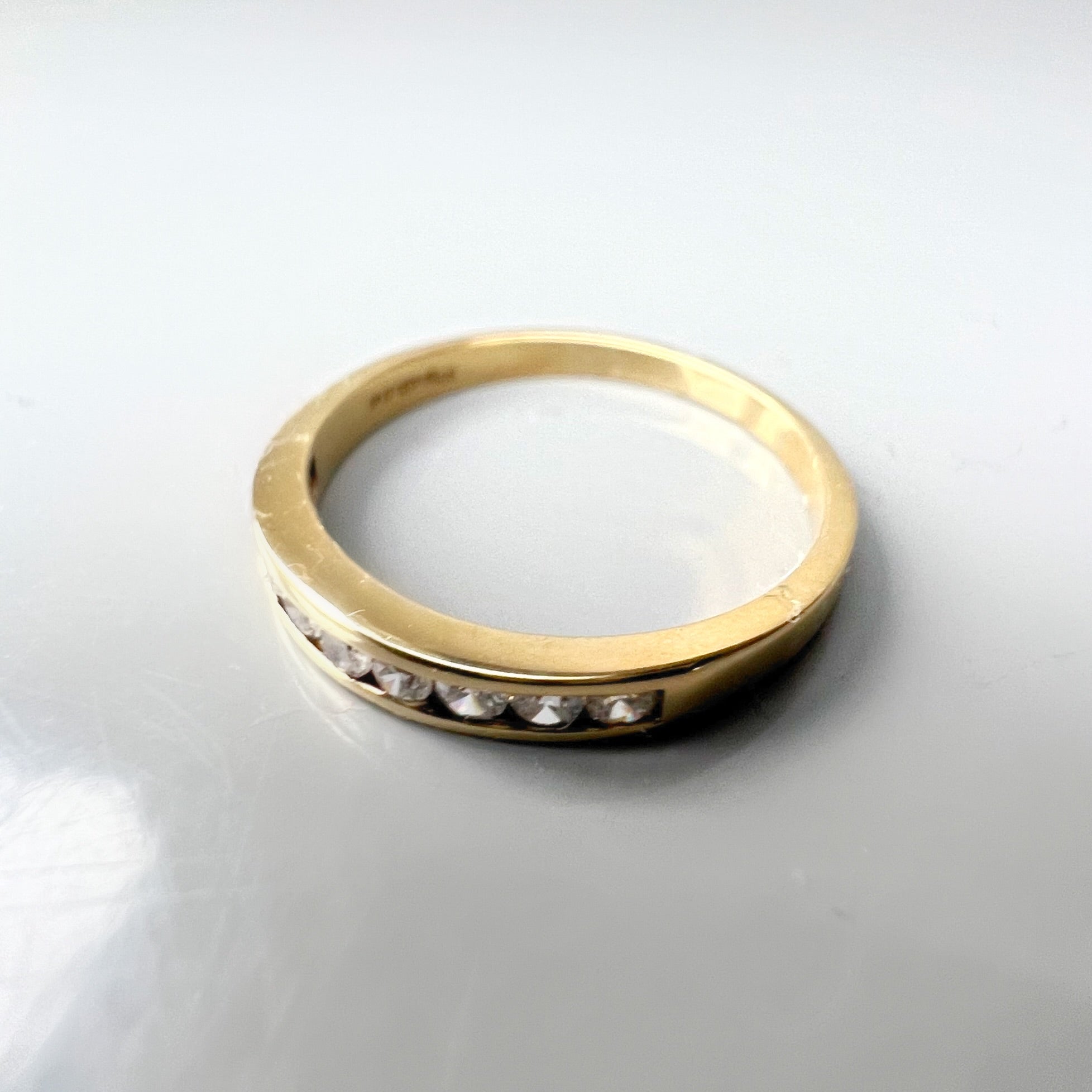 Vintage Half Diamond Eternity Ring
