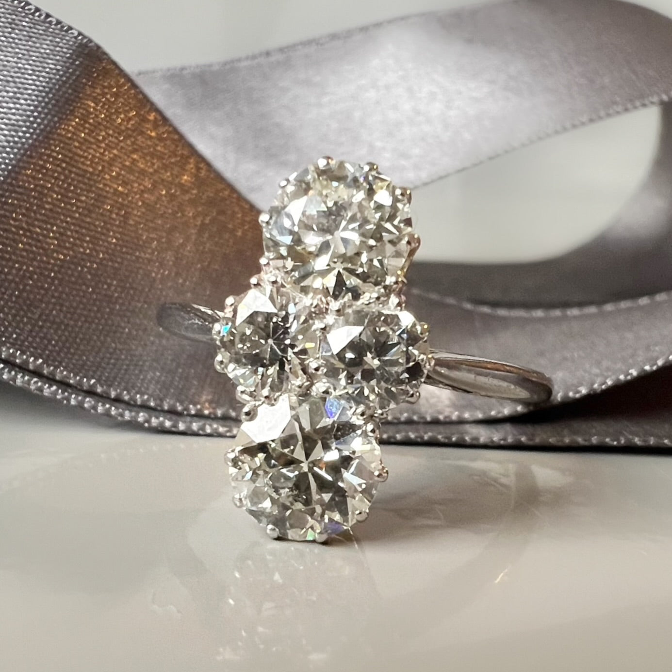 Antique 4 Stone, 2.70ct Diamond Ring