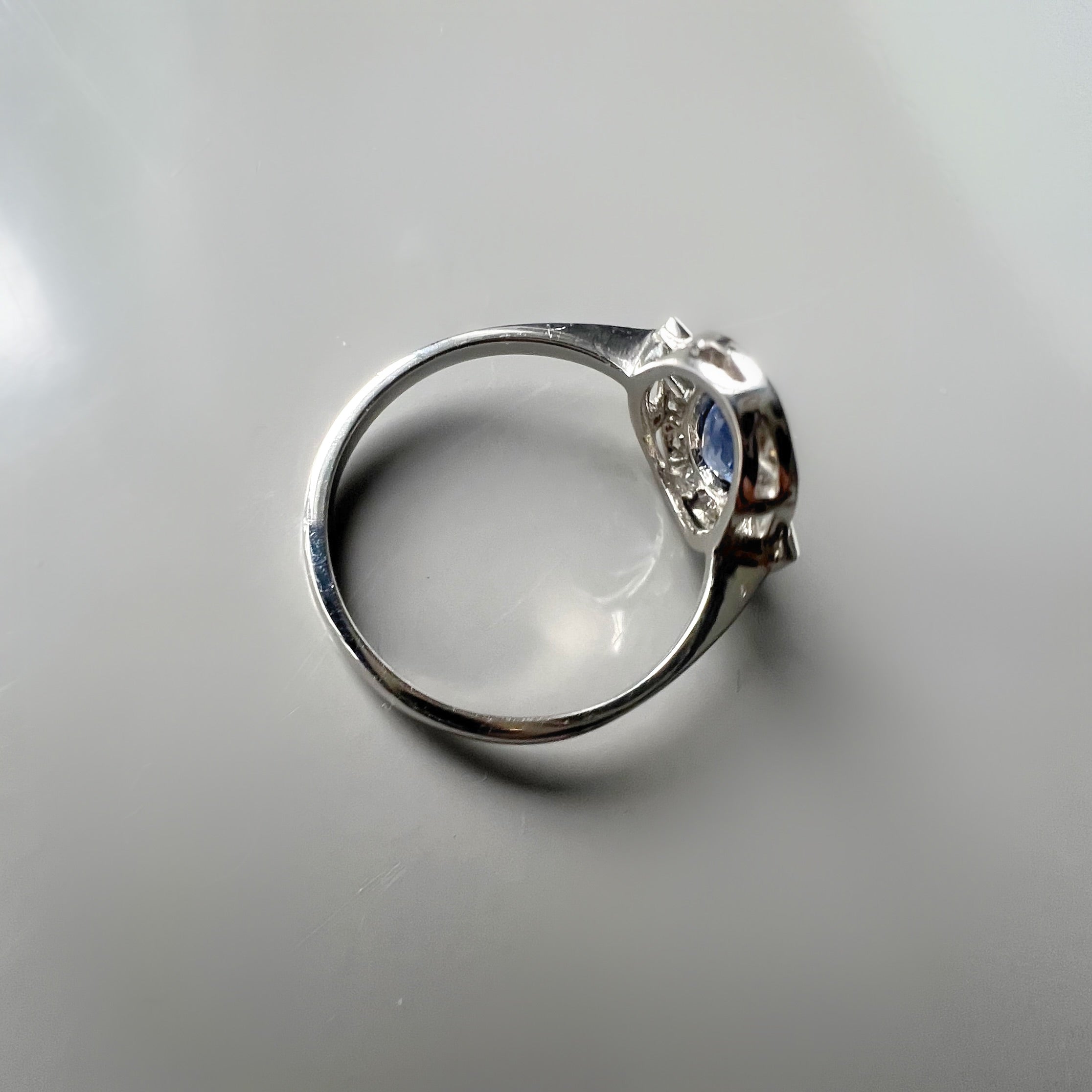 Sapphire and Diamond Art Deco Style Ring