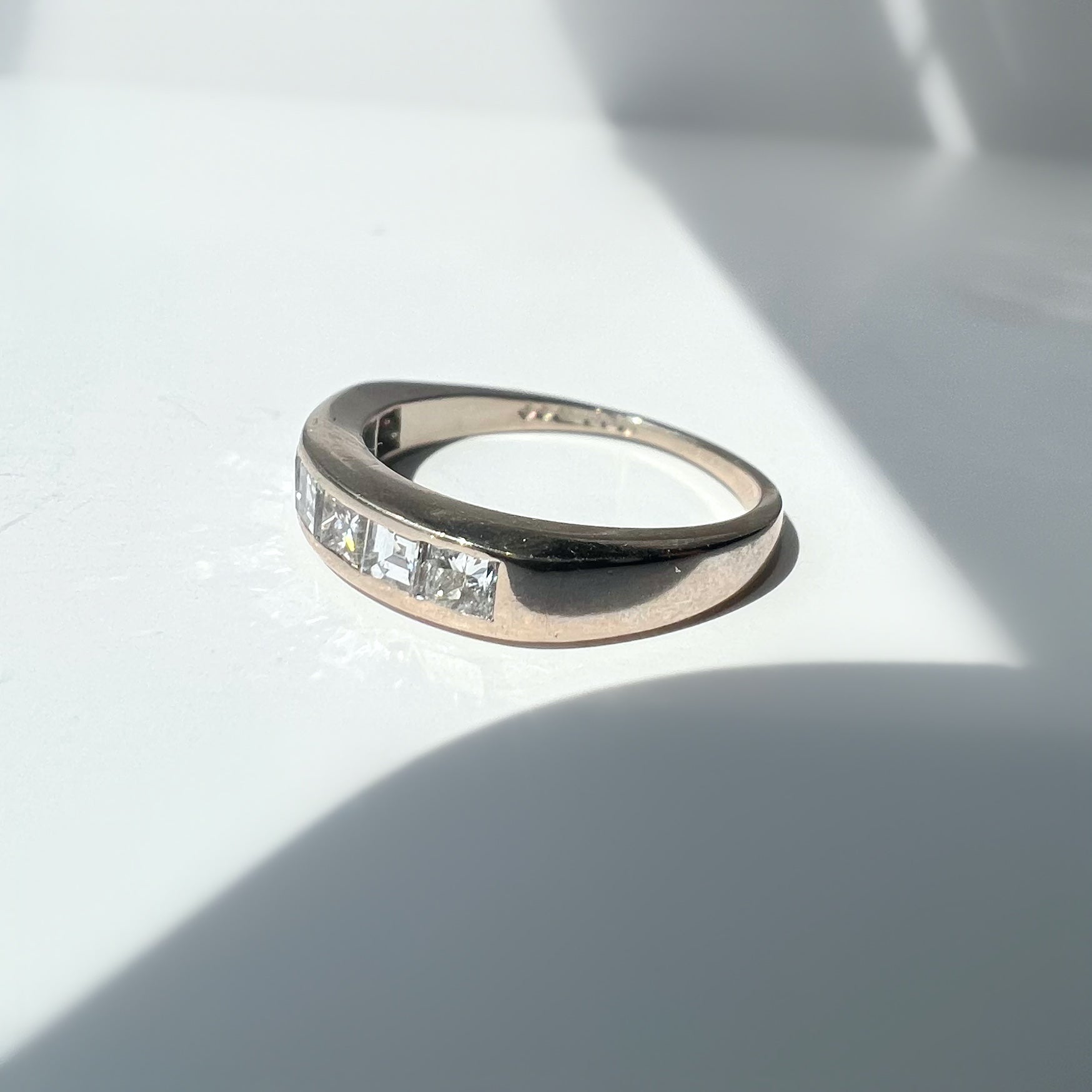1.00ct Diamond Mix Cut Half Eternity Band