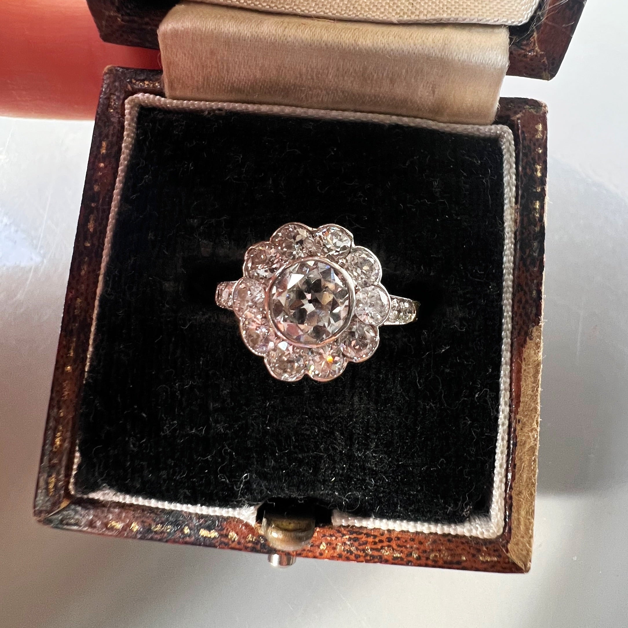 Antique Diamond Daisy Cluster Ring