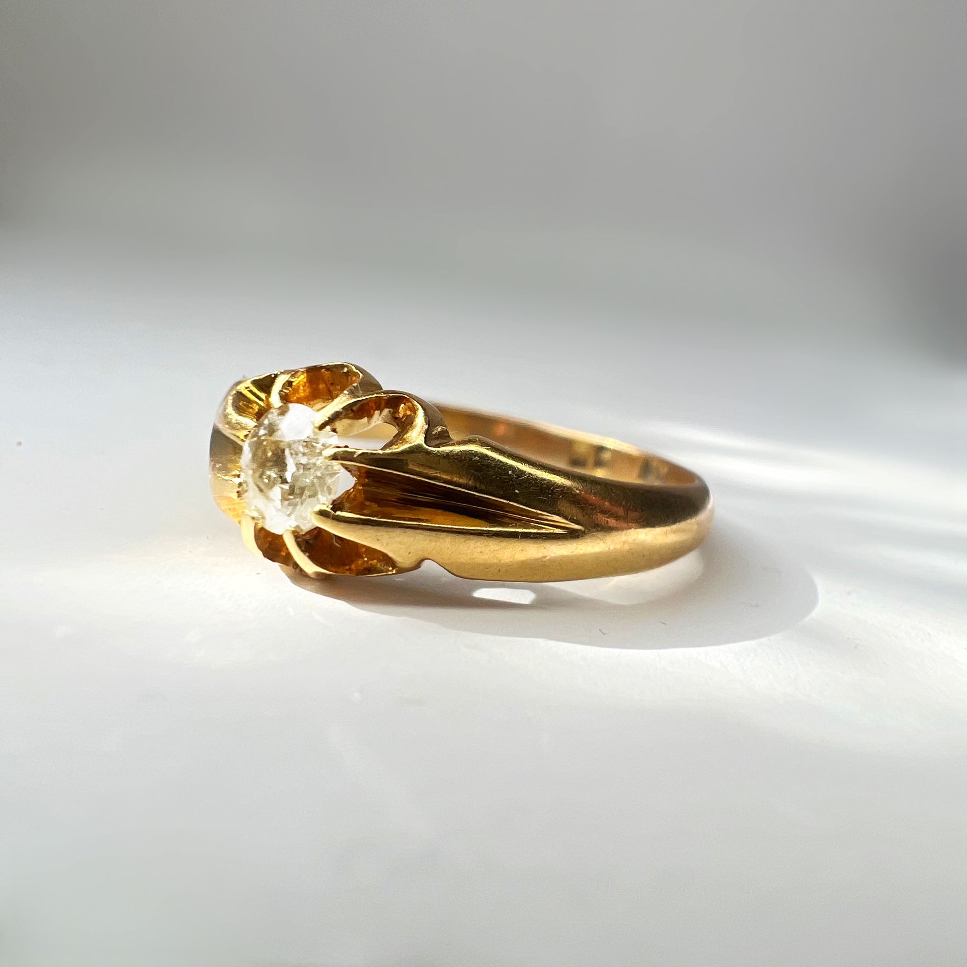 Antique Belcher Ring with 0.25ct Old Cut Diamond
