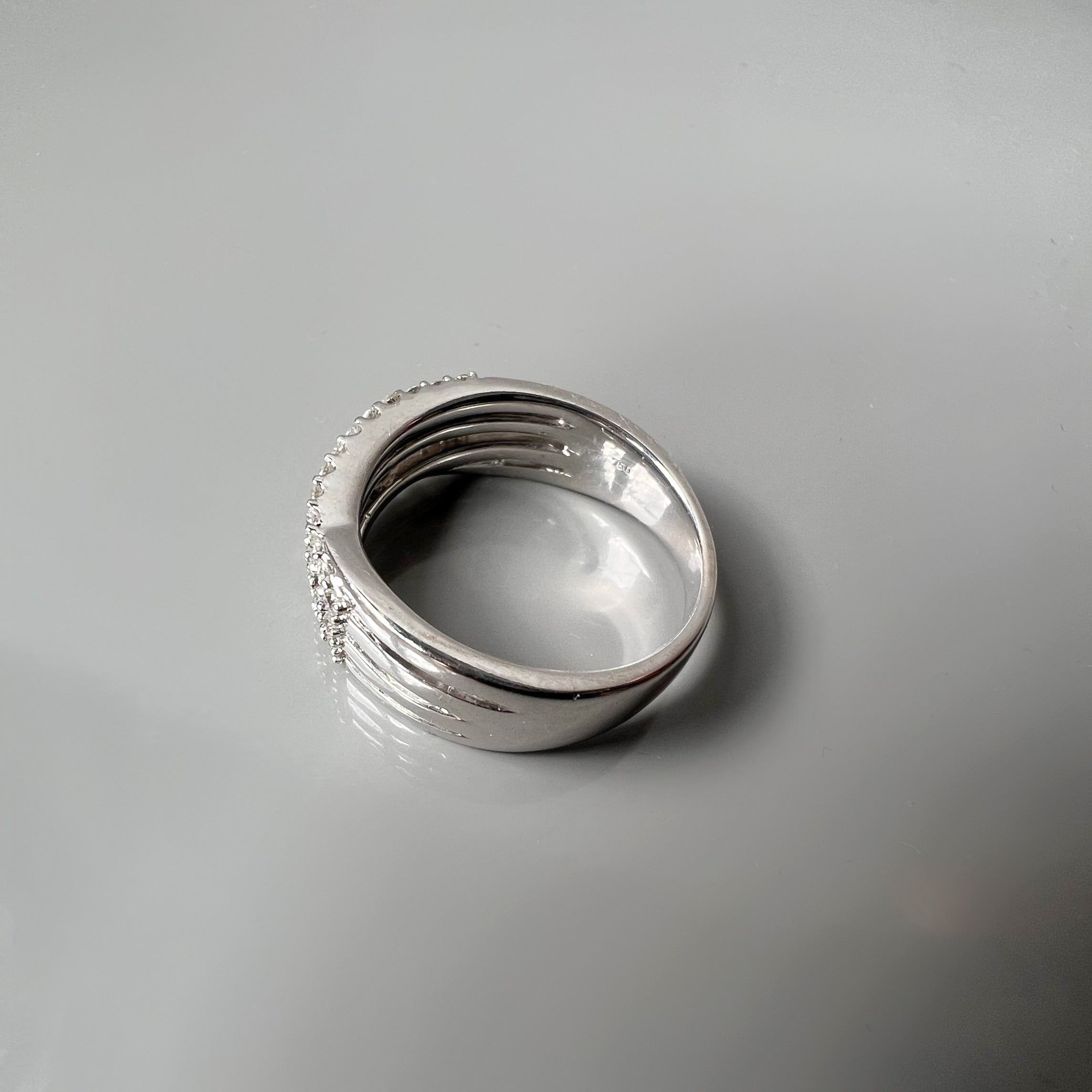 Triple Row Diamond Half Eternity