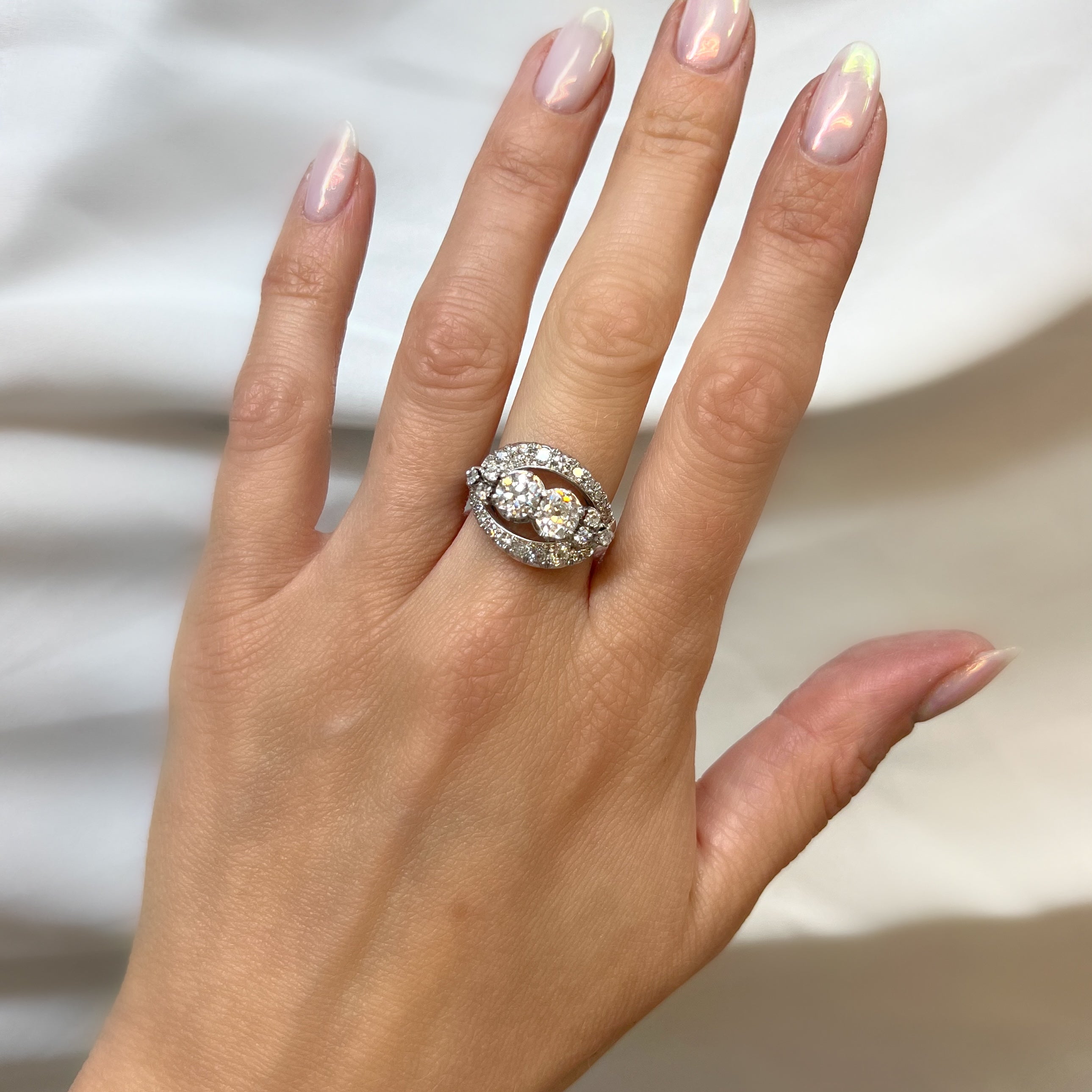 Vintage 2.25ct Diamond Toi & Moi Ring