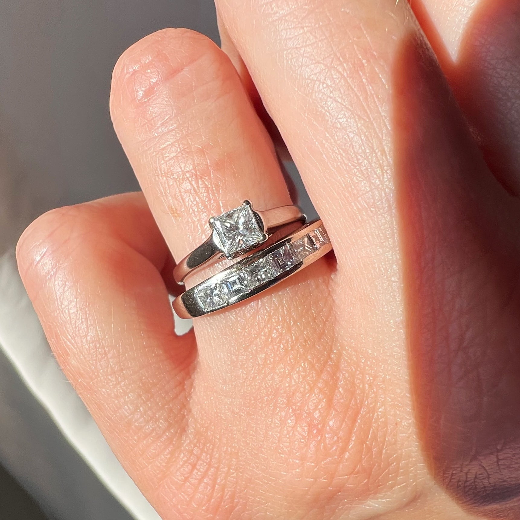 1.00ct Diamond Mix Cut Half Eternity Band