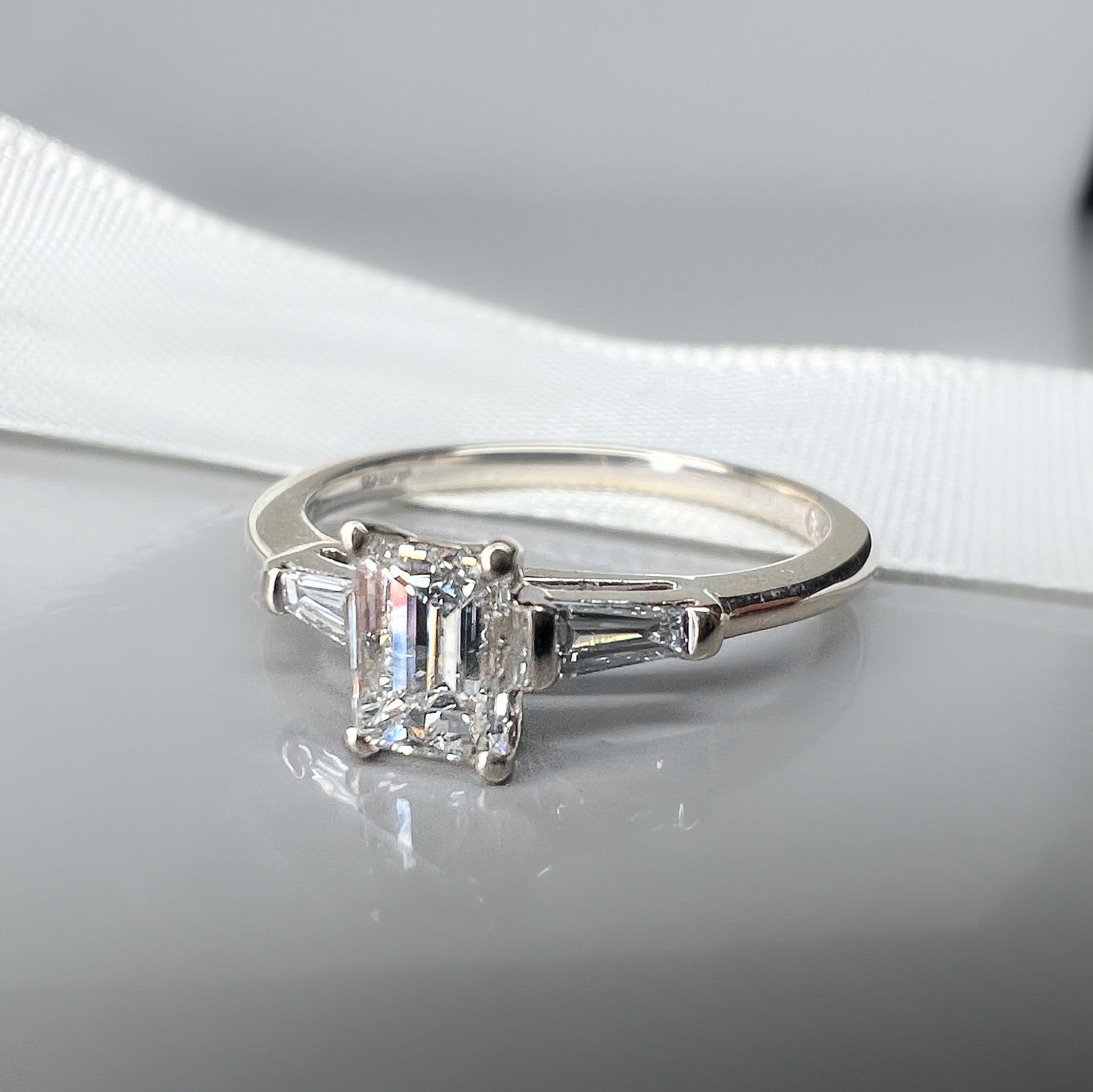 0.45ct Emerald Cut Diamond Ring
