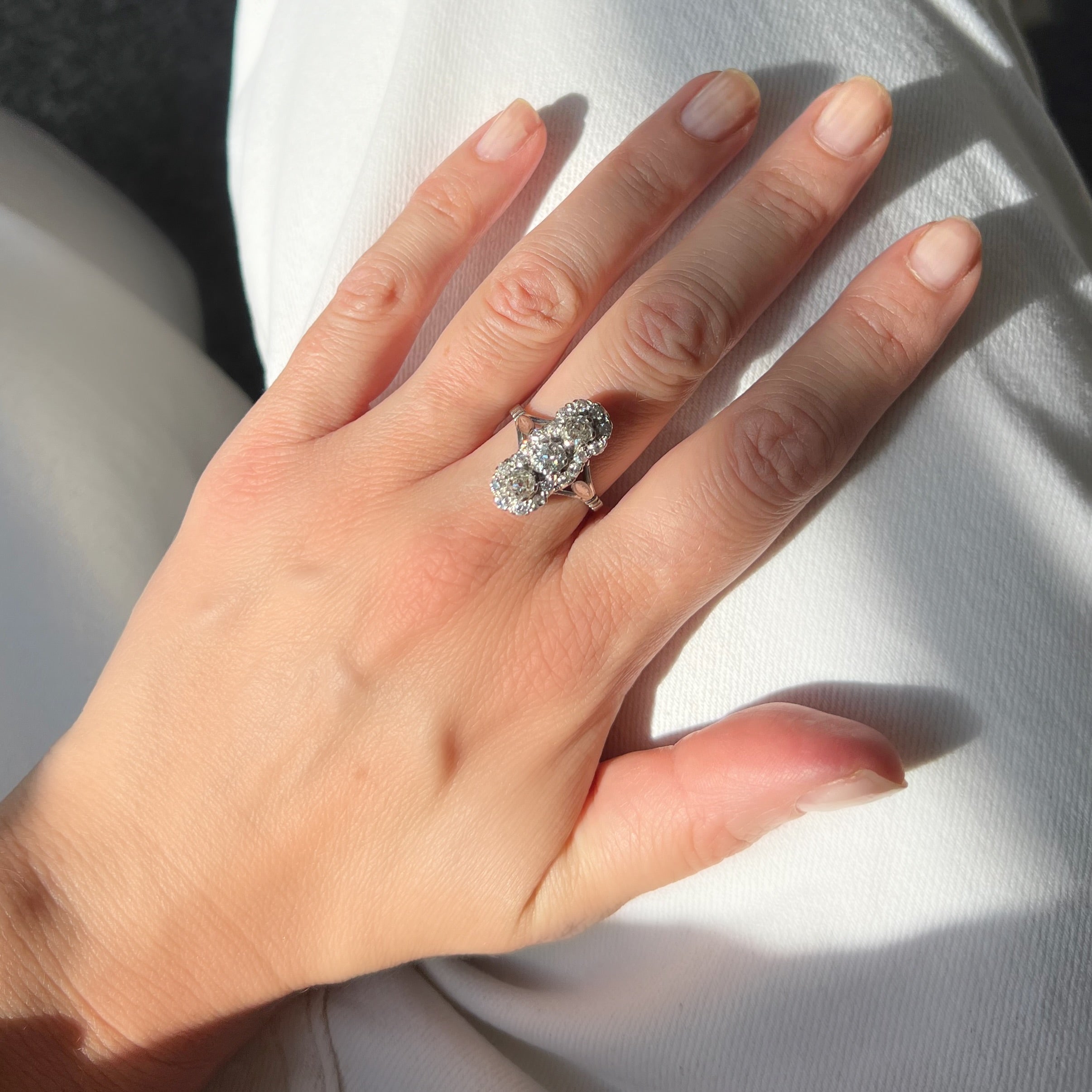 Vintage Diamond 3 Stone 1.60ct Ring