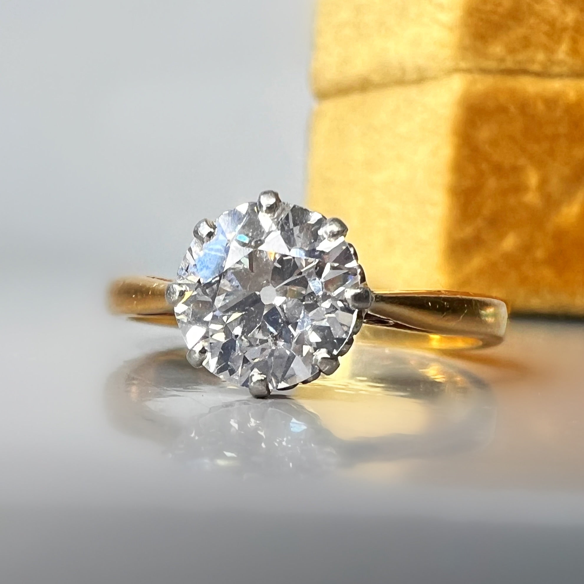 1.40ct Old Cut Diamond Solitaire Ring