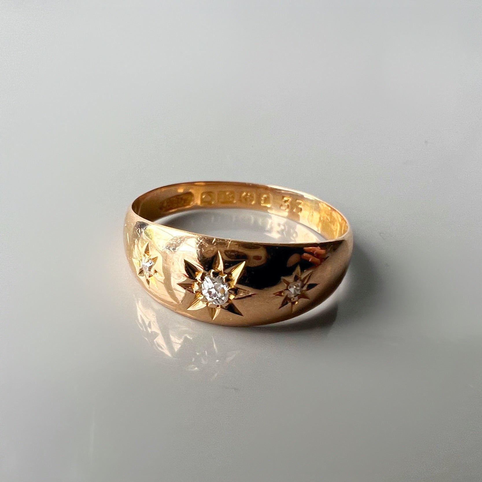 Antique Star Set Gypsy Ring