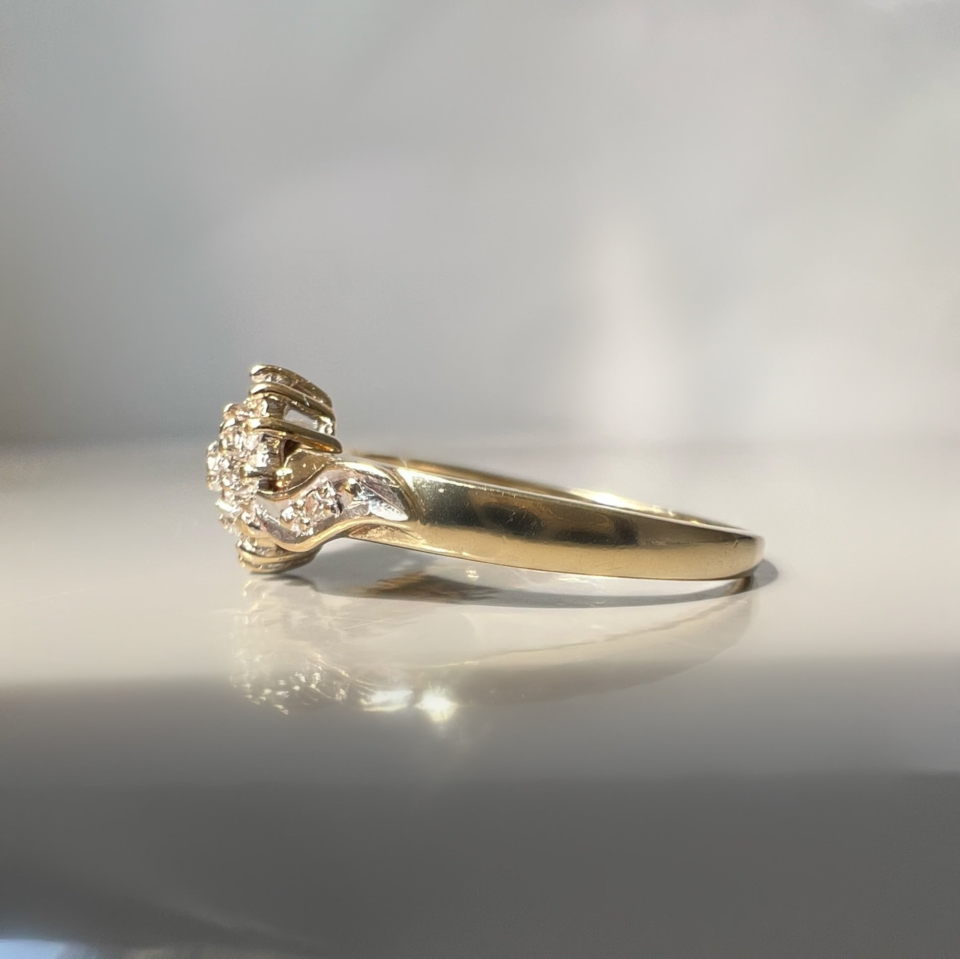Vintage 0.25ct Diamond Cluster