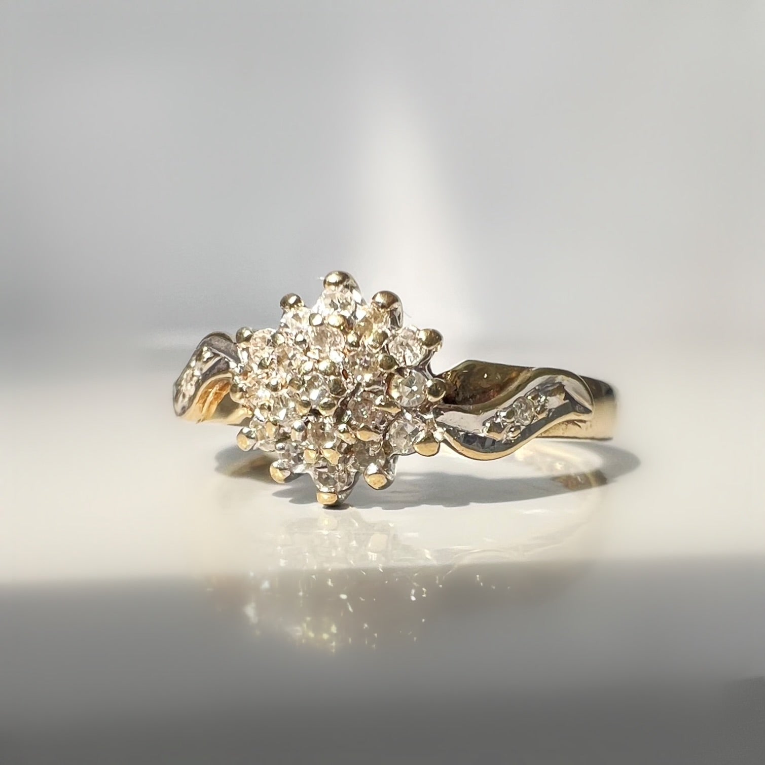Vintage 0.25ct Diamond Cluster