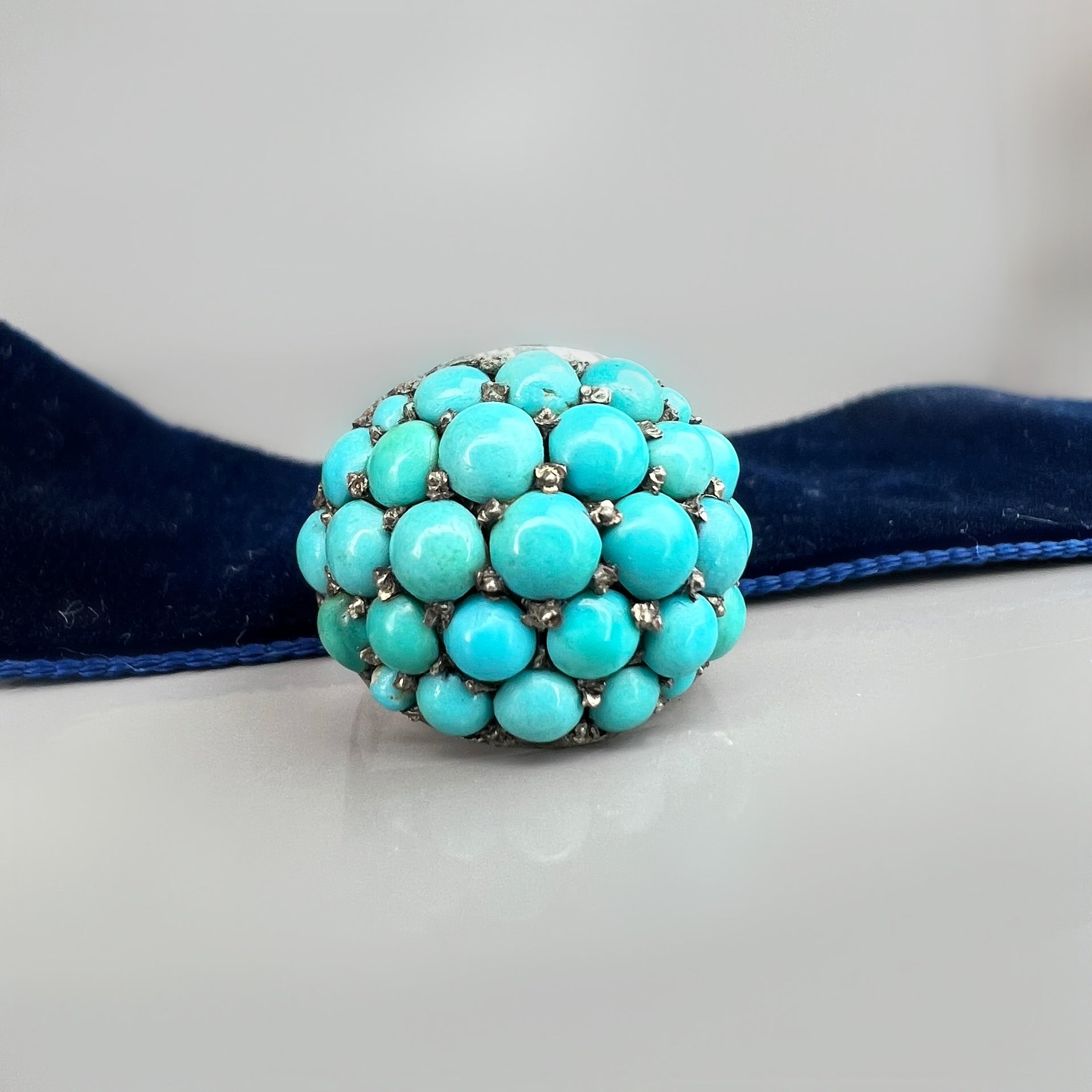 Antique Turquoise Bombe Ring