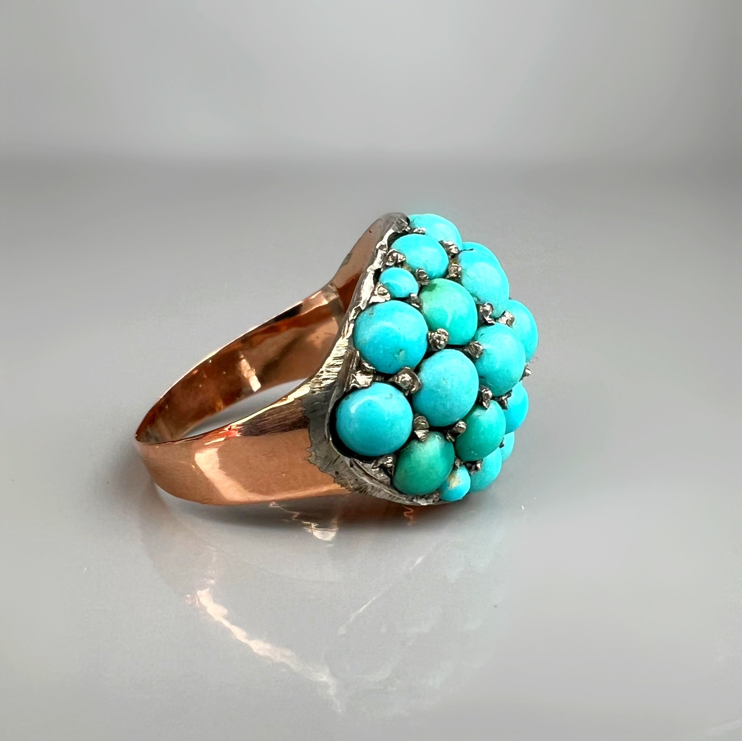 Antique Turquoise Bombe Ring