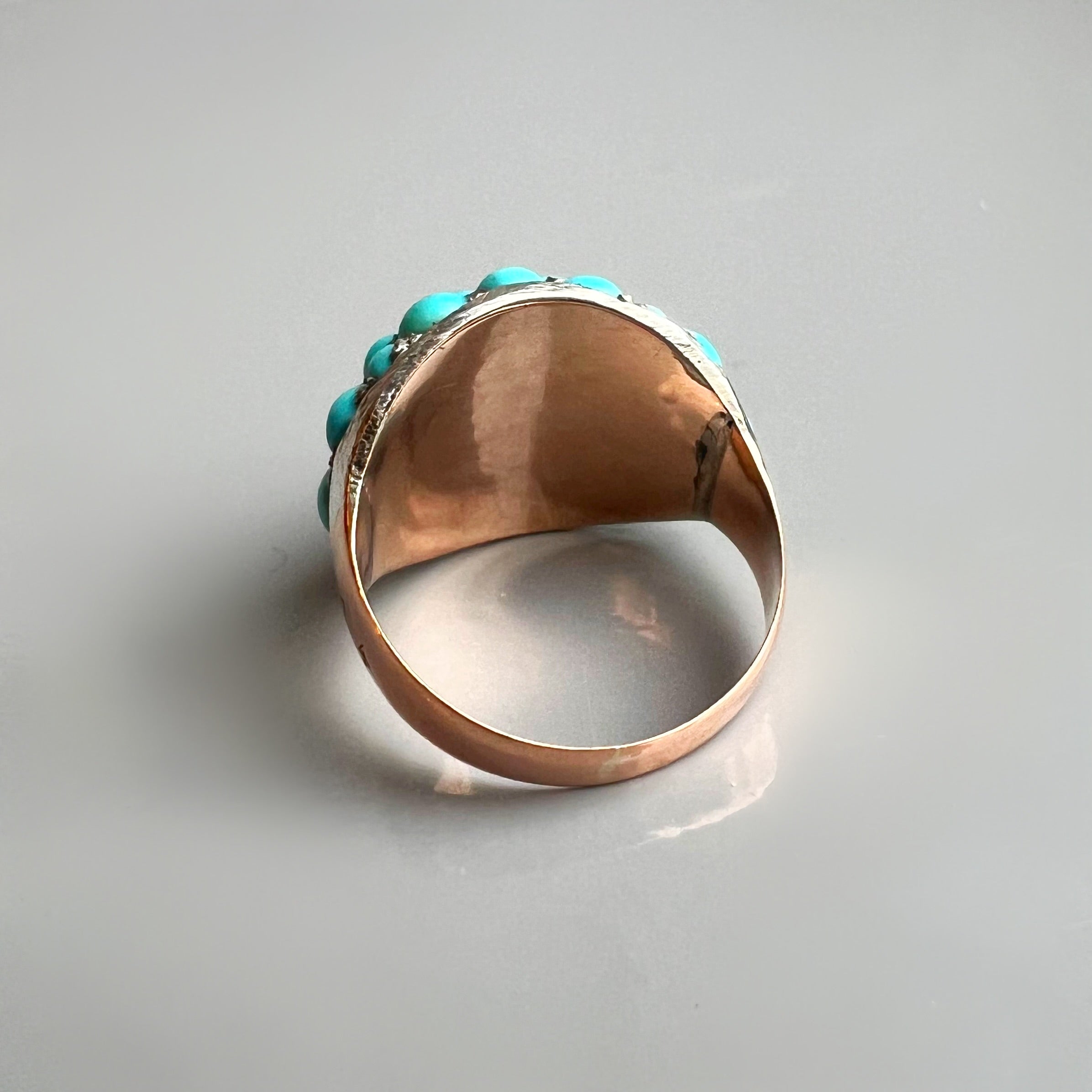Antique Turquoise Bombe Ring