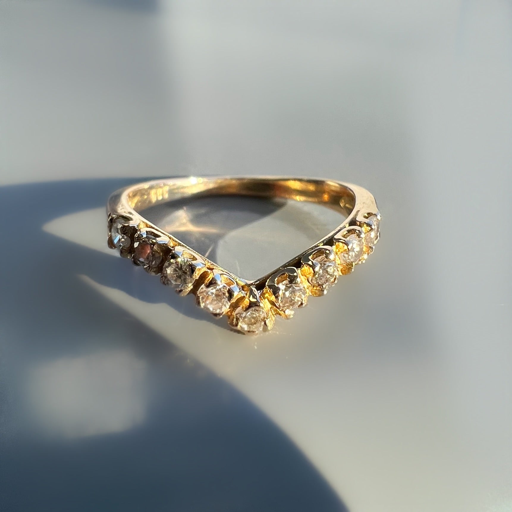 0.36ct Diamond Wishbone Ring
