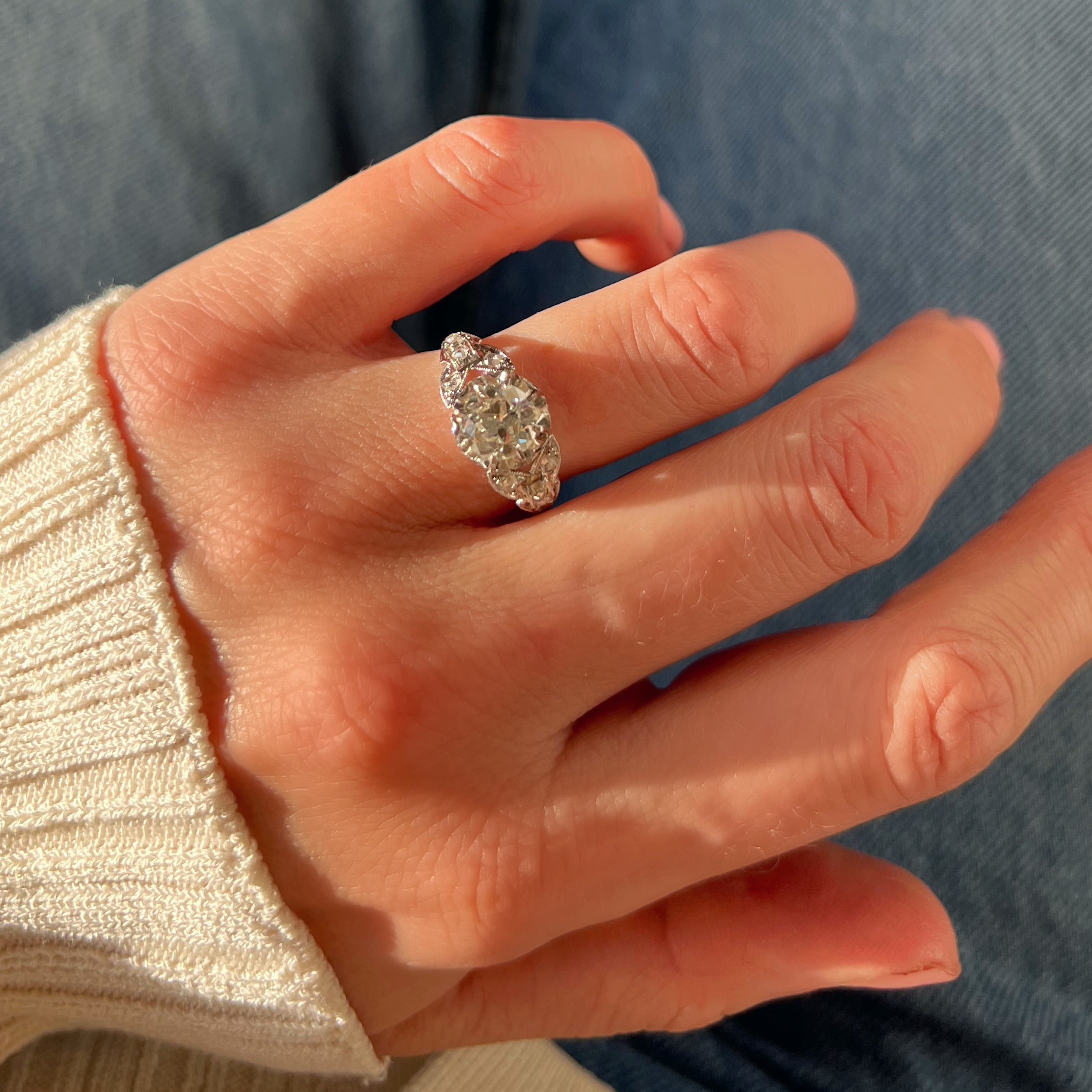 Antique Edwardian 1.20ct Diamond Ring