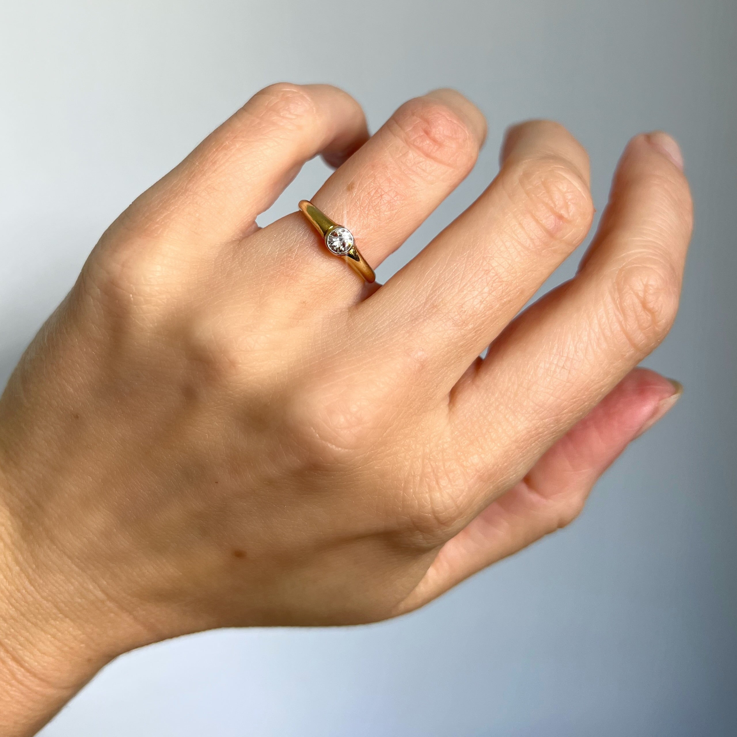 Antique 0.30ct Old Cut Diamond Band