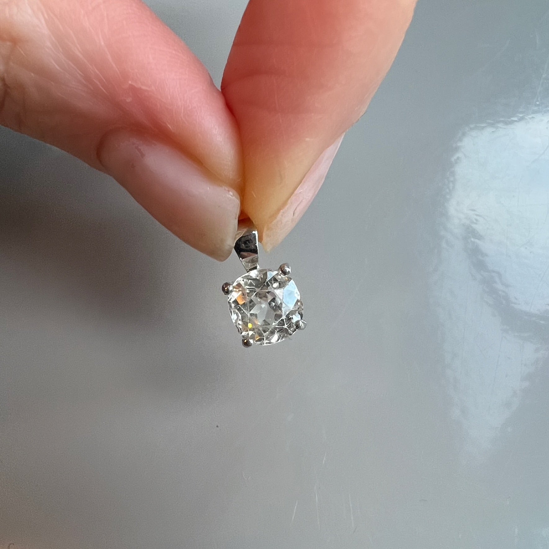 White Sapphire Pendant