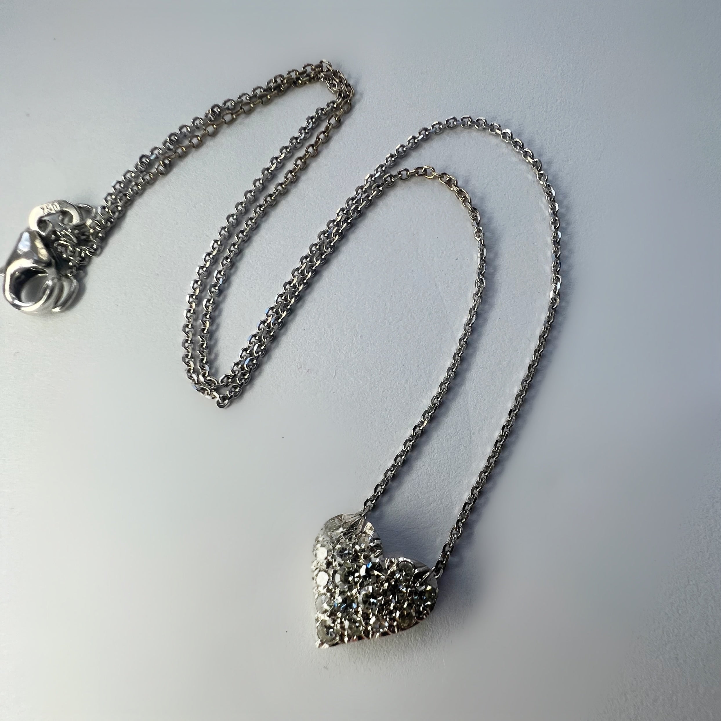 Pave Diamond Heart Necklace