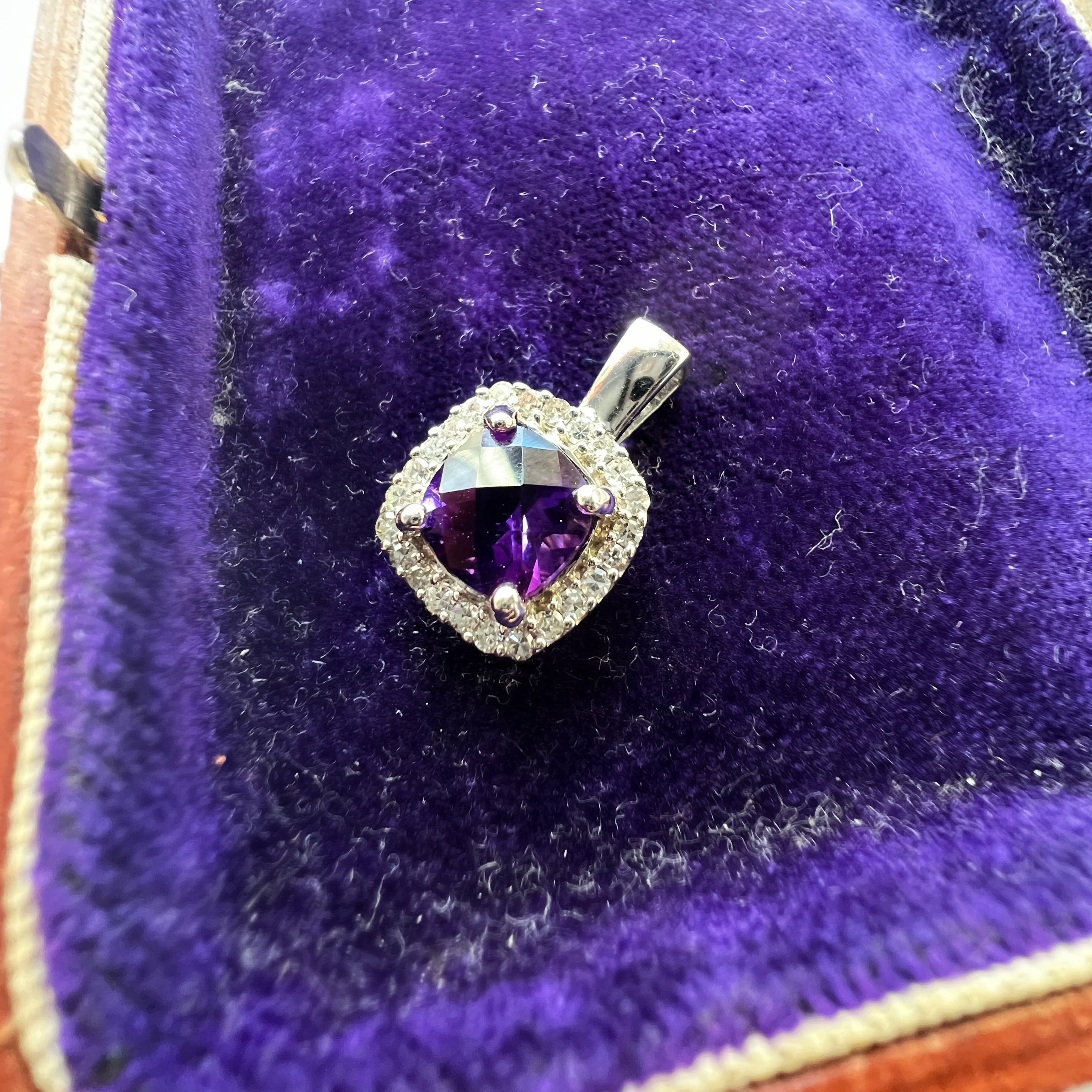 Amethyst and Diamond Pendant