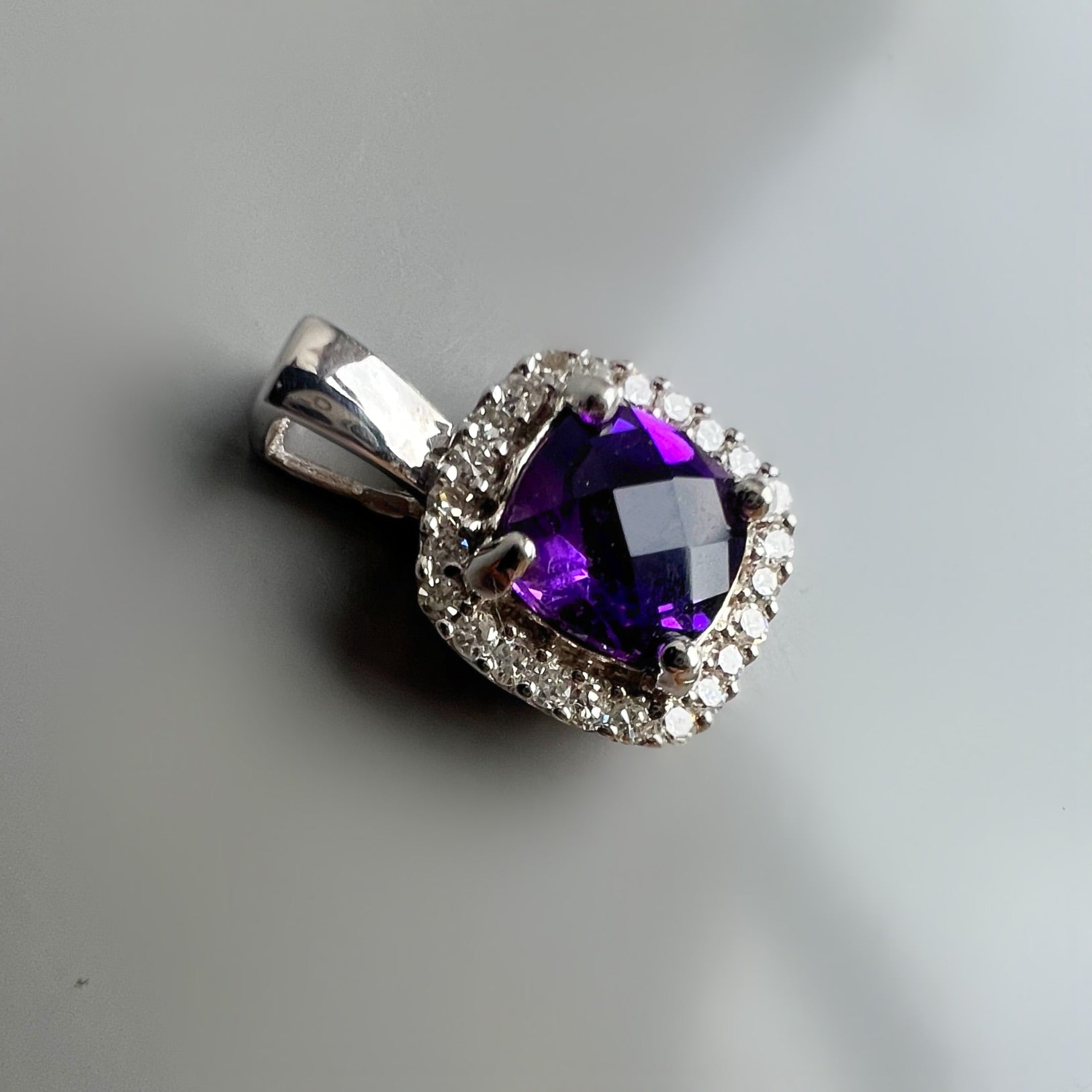 Amethyst and Diamond Pendant