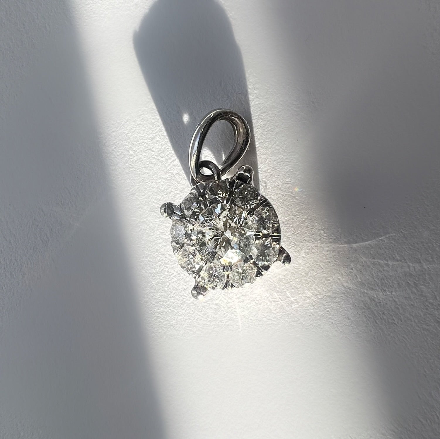 0.68ct Diamond Cluster Pendant