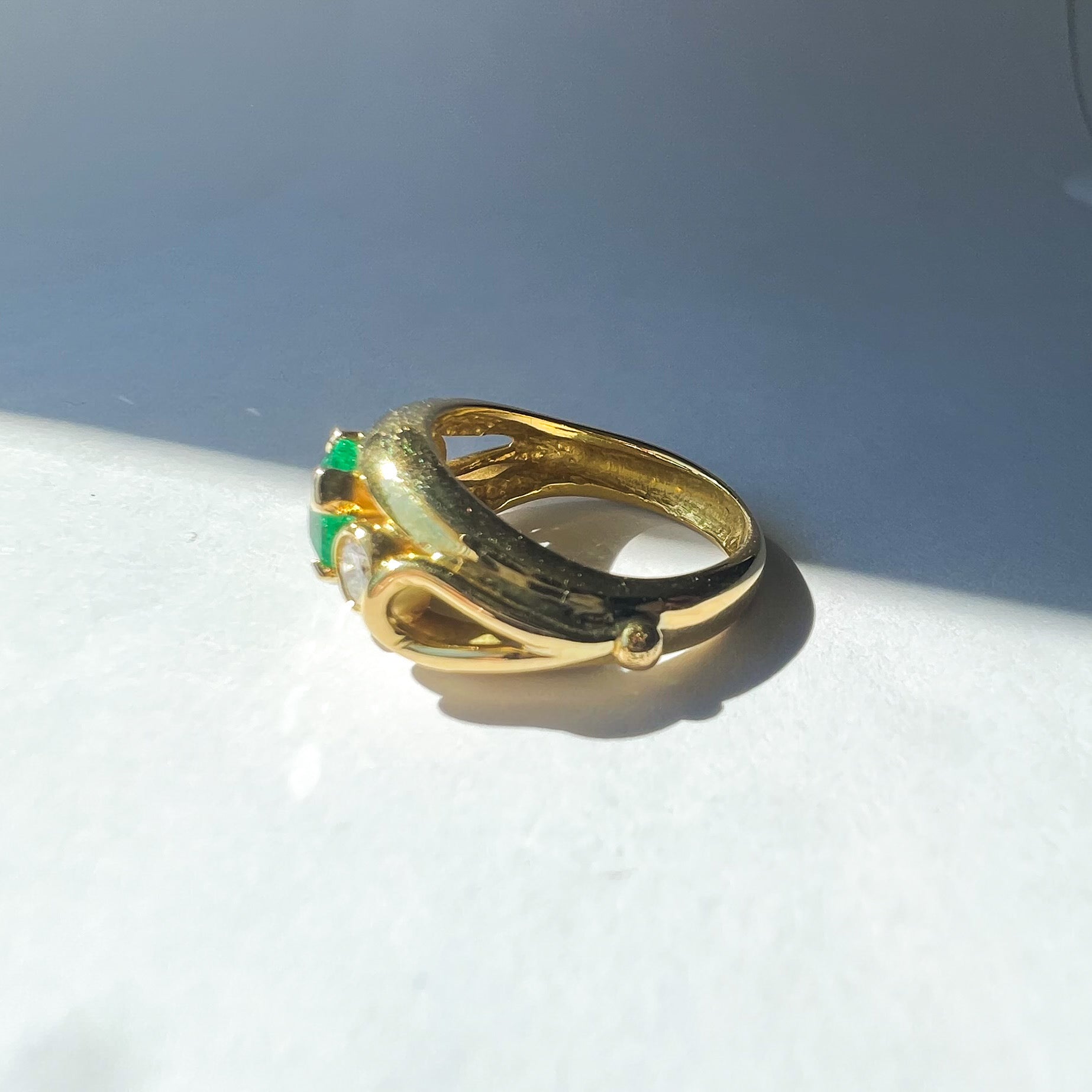 Vintage Emerald and Diamond Ring