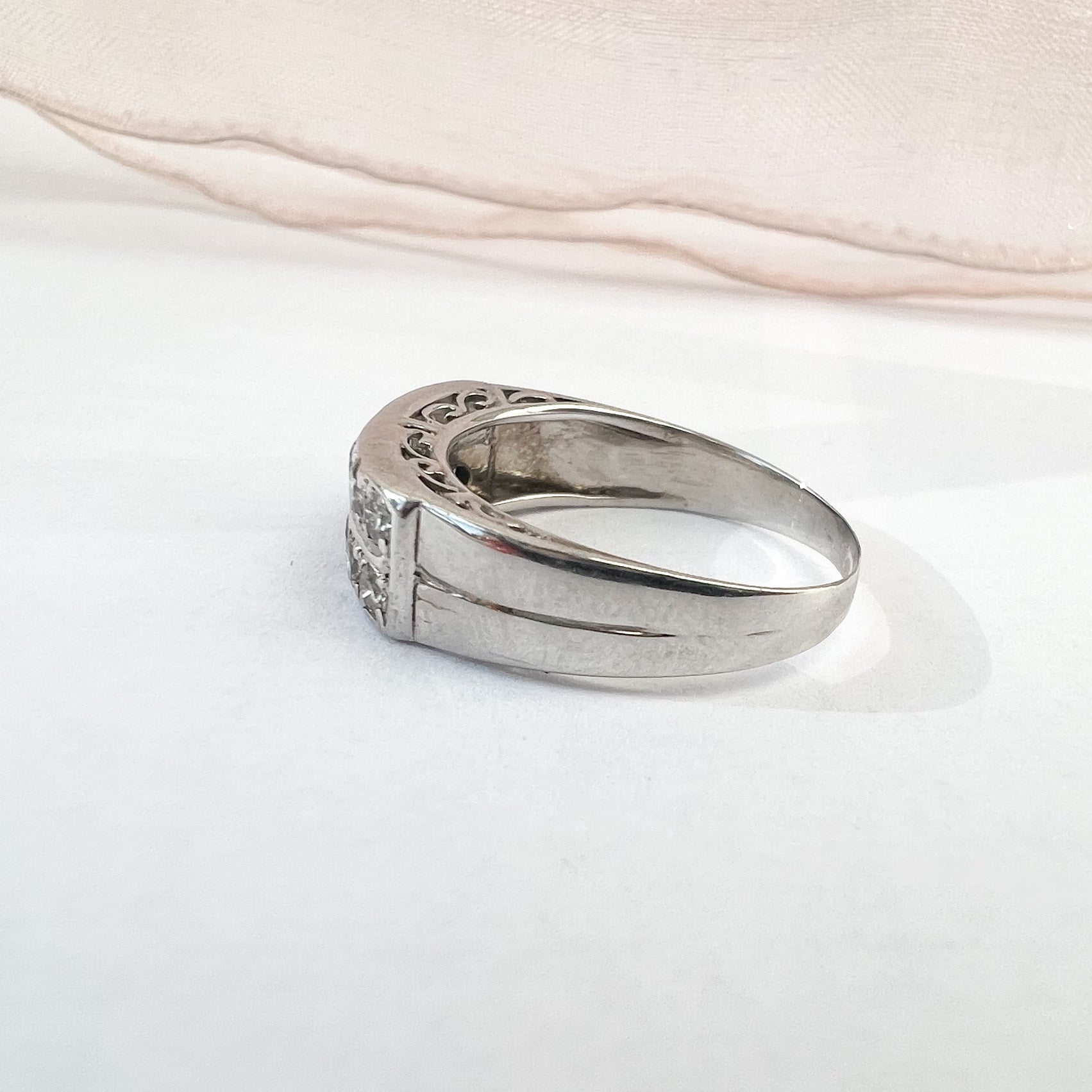 Vintage Diamond Double Eternity Band