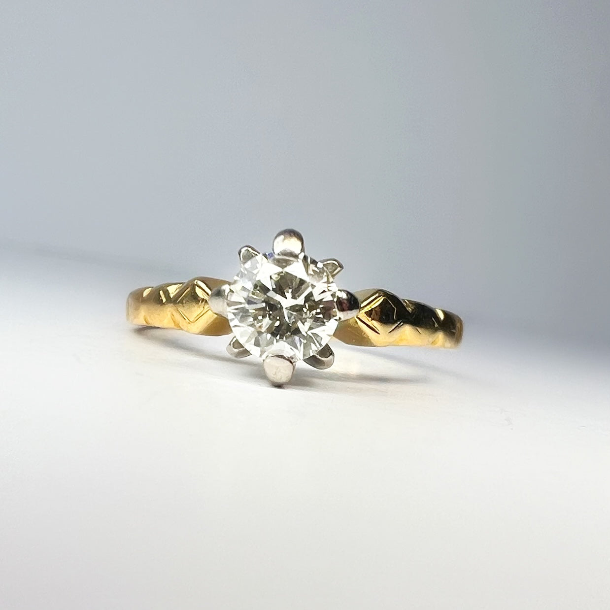 Vintage High Set 0.31ct Diamond Solitaire Ring