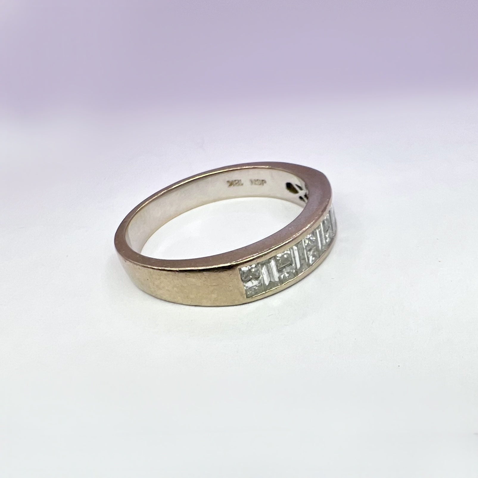 18ct White Gold and Diamond Half Eternity Band