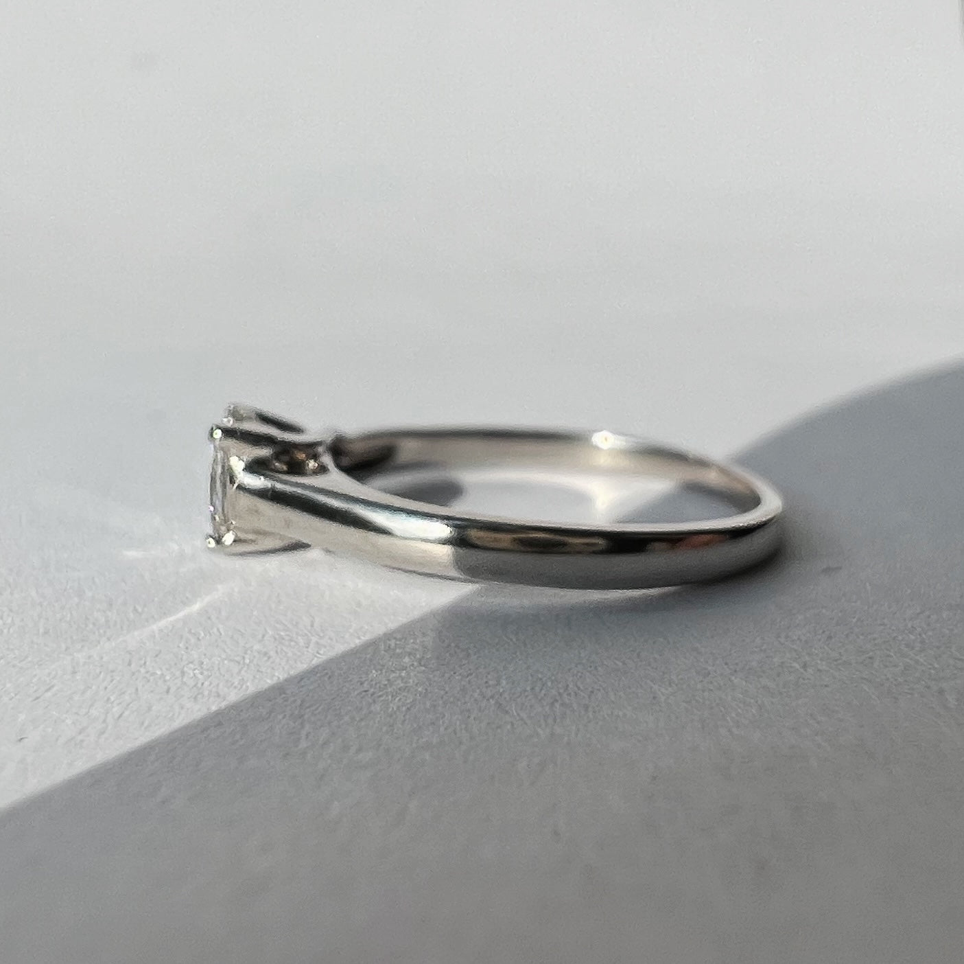 0.33ct Square Cut Diamond Solitaire Ring