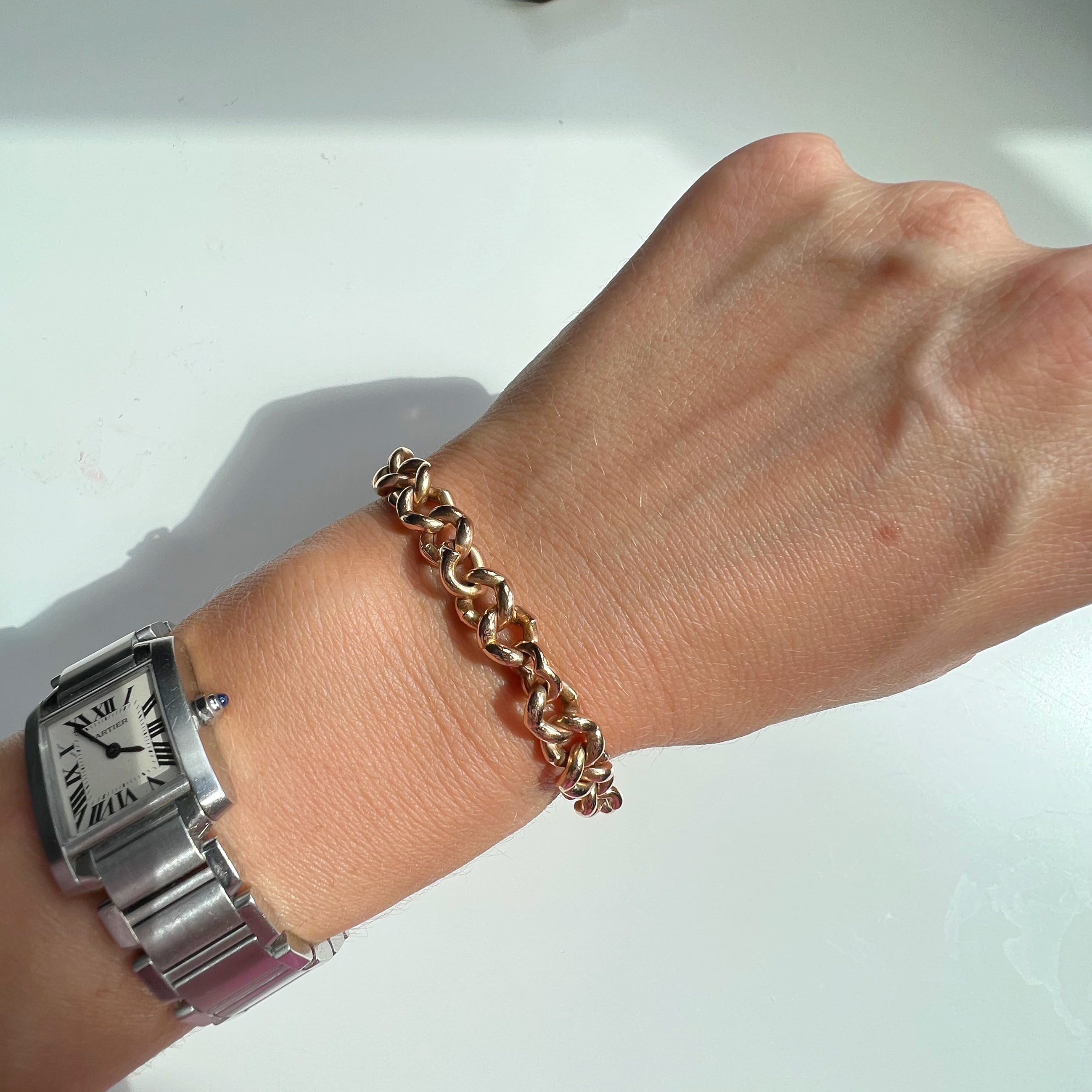 Antique 15ct Gold Heart Link Bracelet