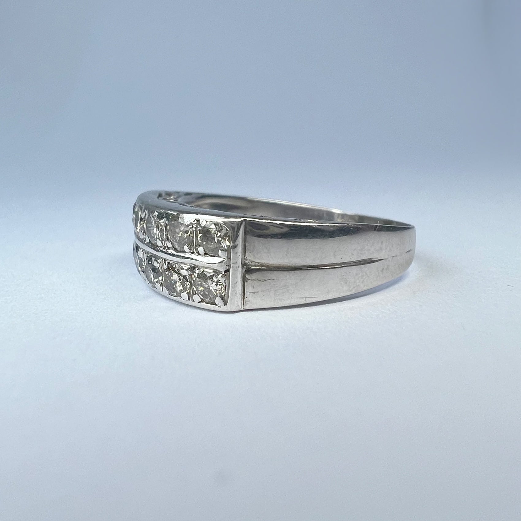 Vintage Diamond Double Eternity Band
