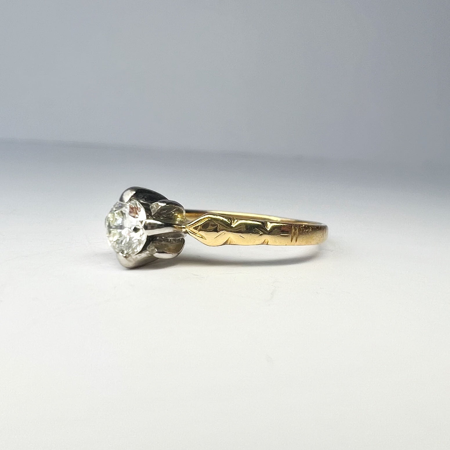 Vintage High Set 0.31ct Diamond Solitaire Ring