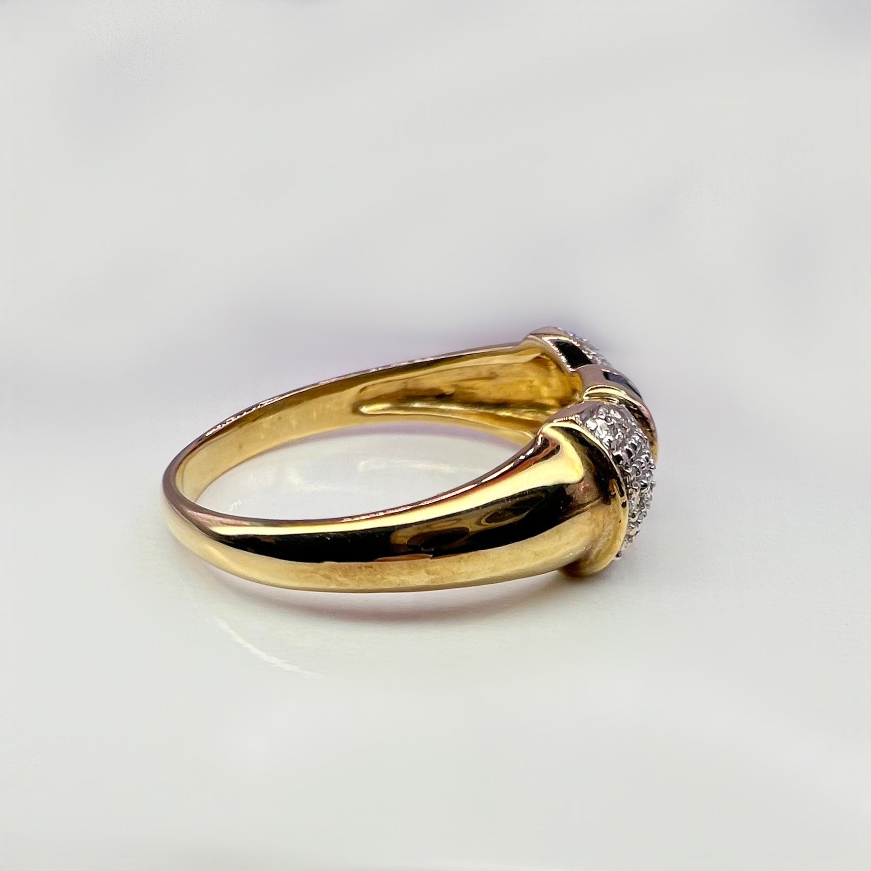 Vintage Sapphire and Diamond Bow Ring