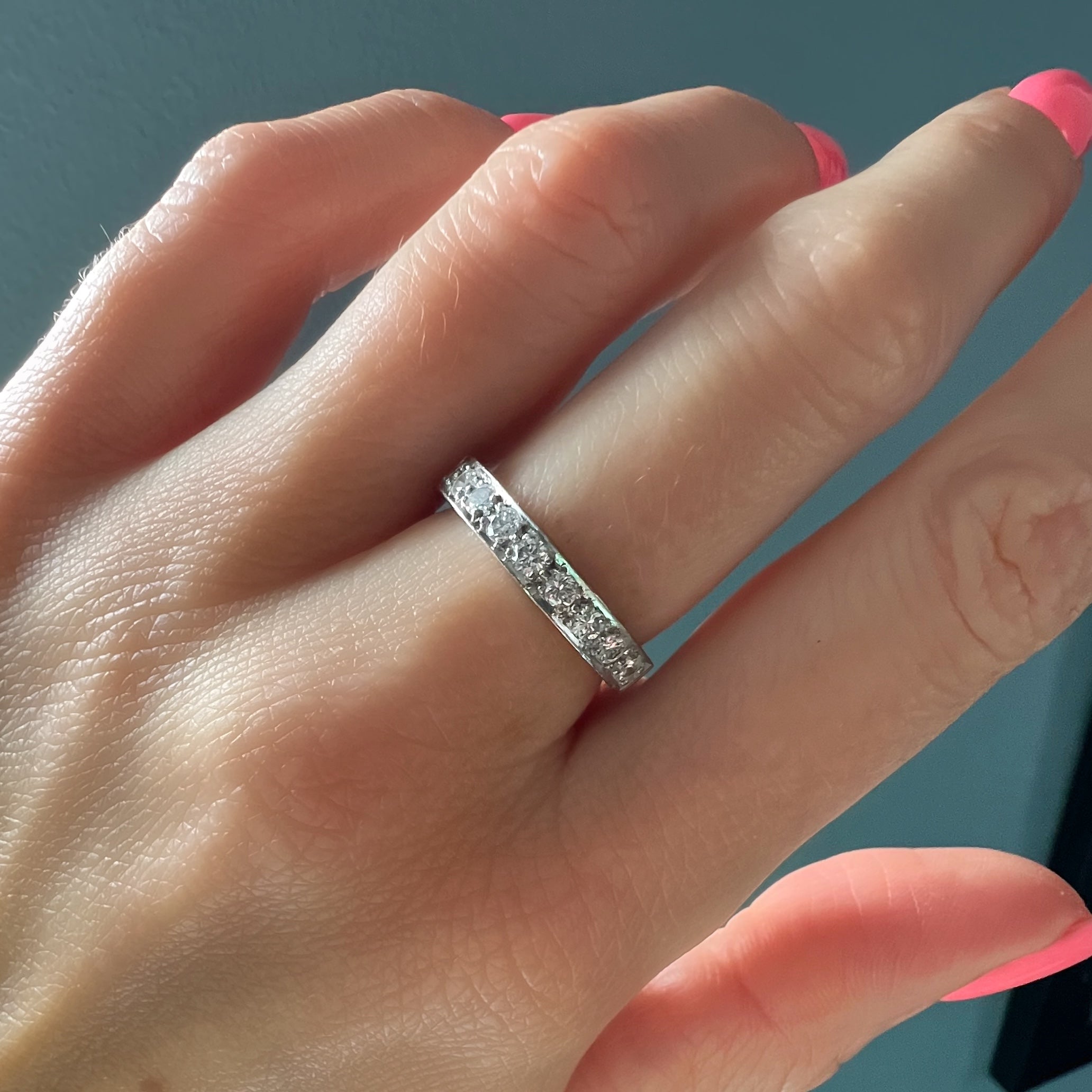 0.45ct Vintage Diamond Eternity Ring