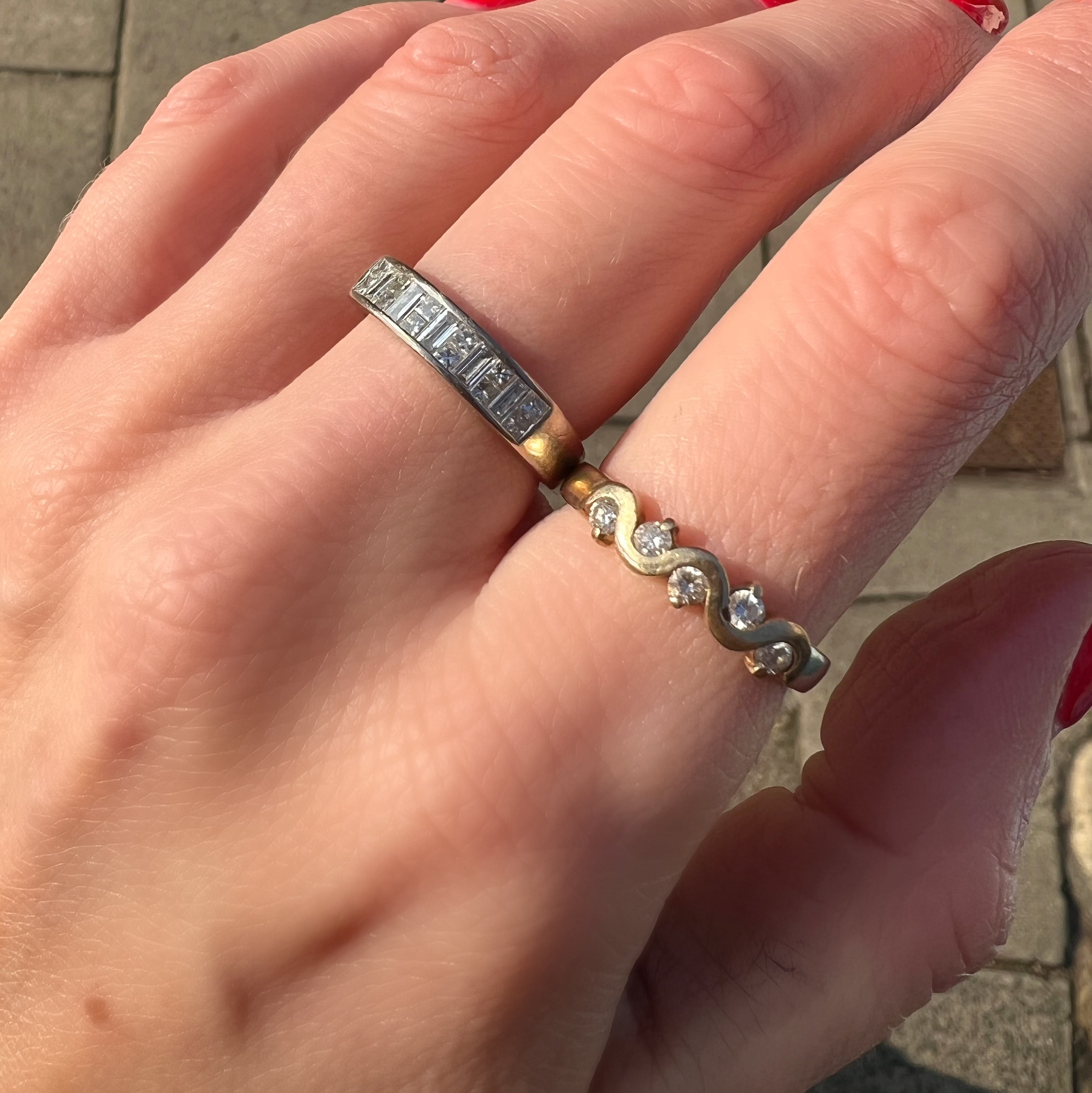 18ct White Gold and Diamond Half Eternity Band