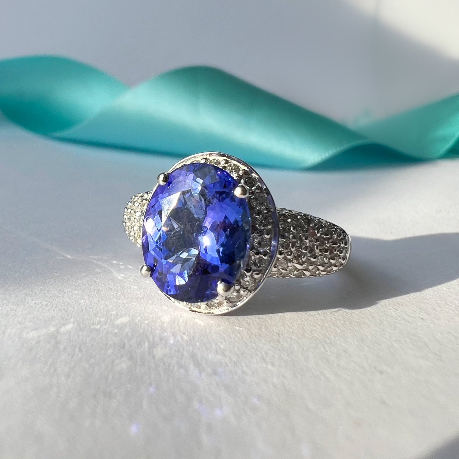 3.00ct Tanzanite and Diamond Dress Ring