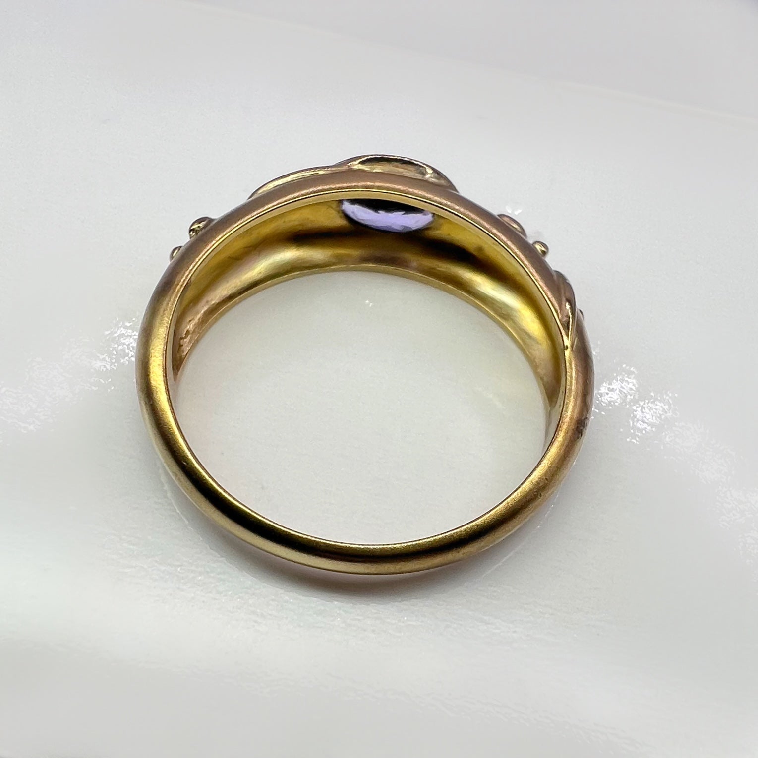 Vintage Tanzanite 9ct Gold Band