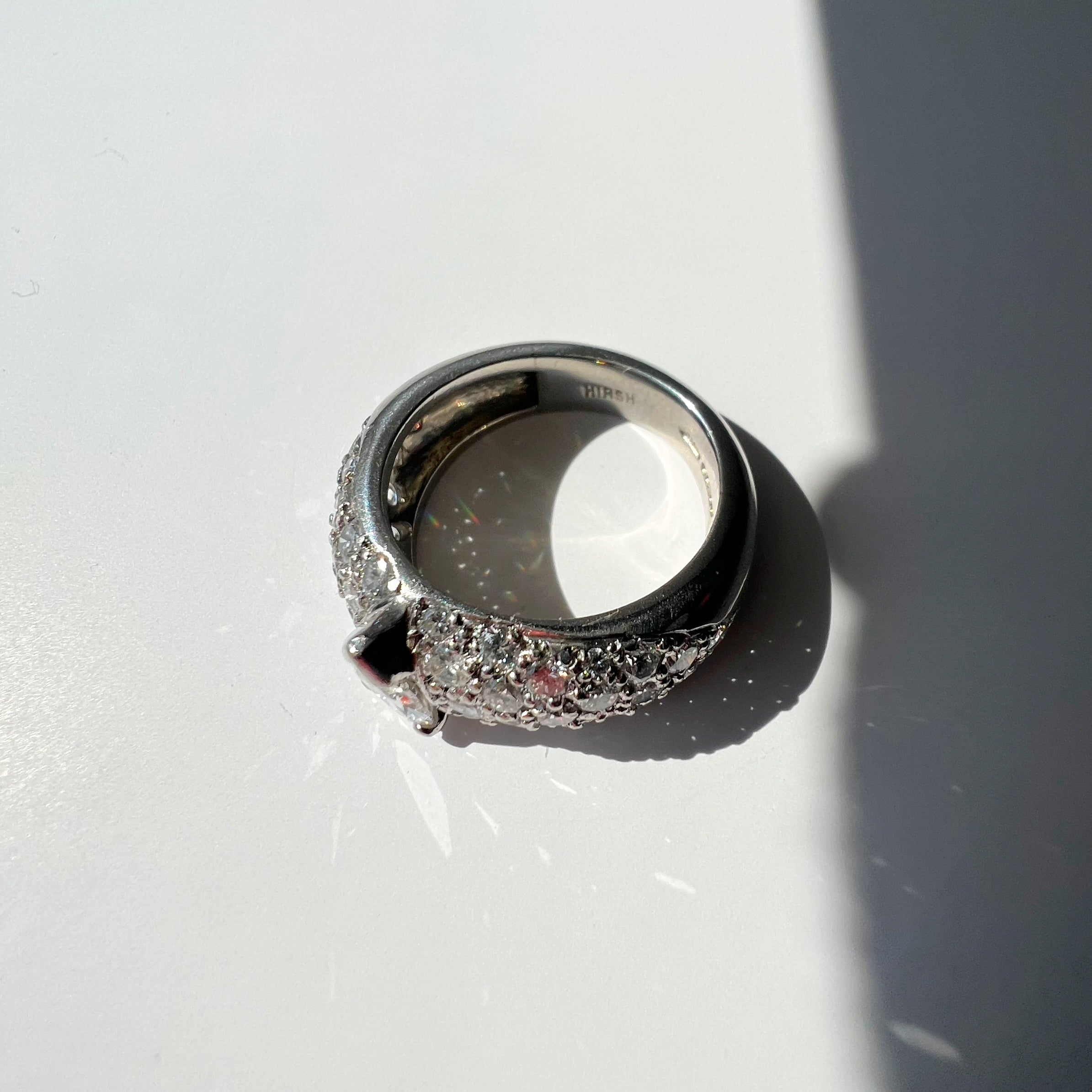 Vintage Pear Shaped Diamond Bombe Ring, 2.25ct