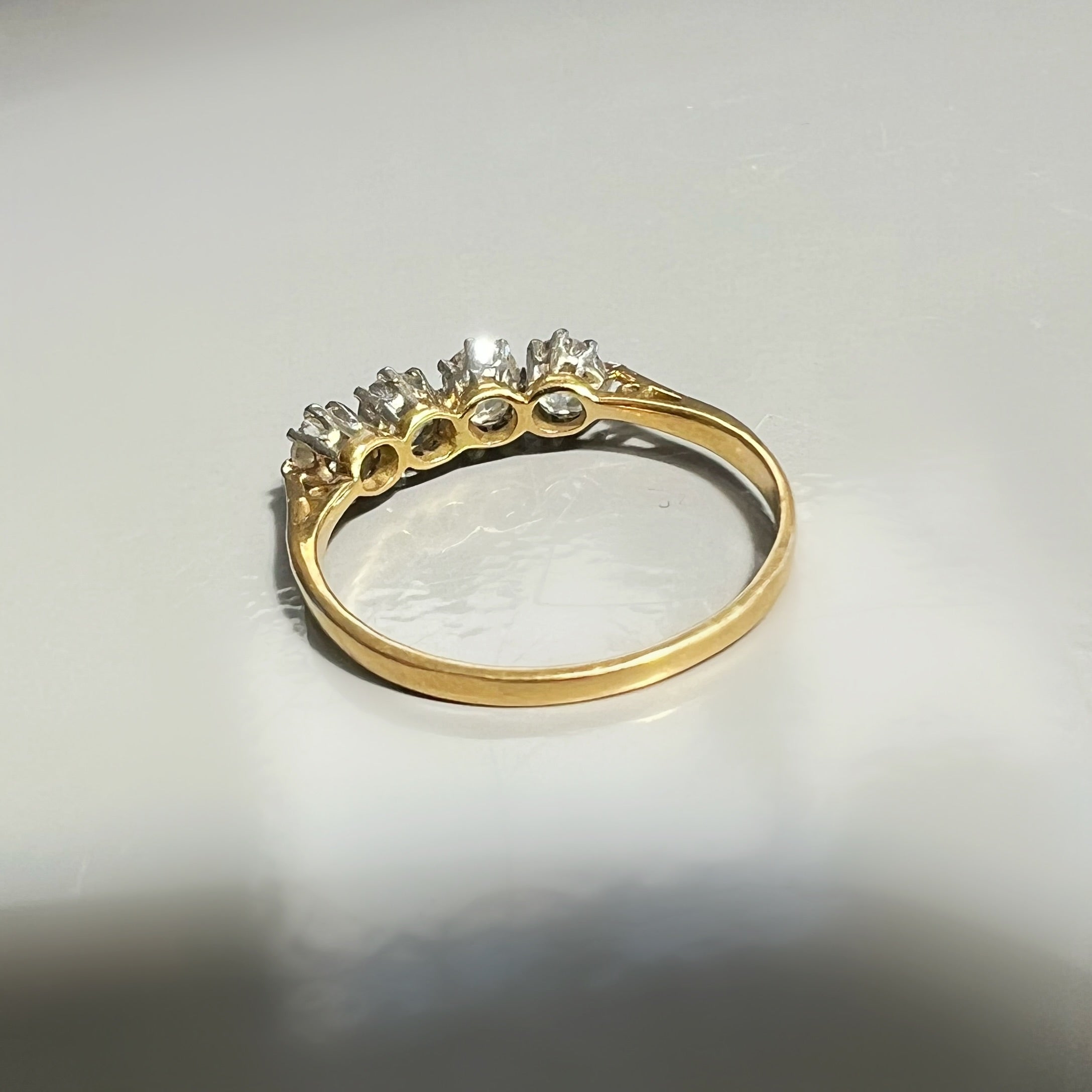 Antique 4 Stone Old Cut Diamond Ring