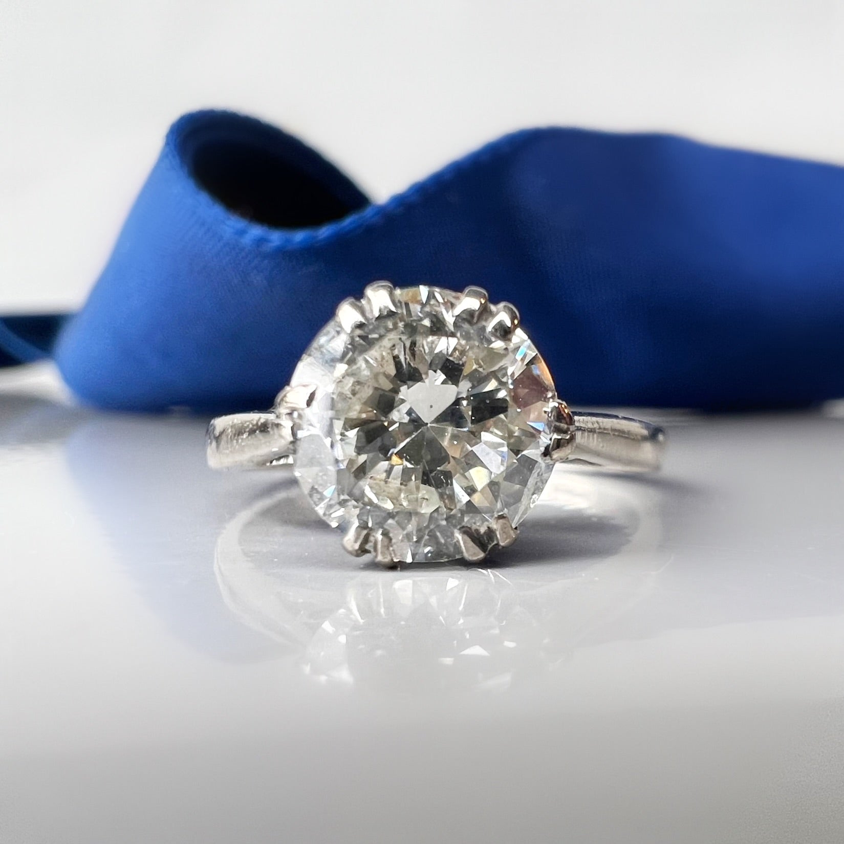 Vintage 1.40ct Diamond and Platinum Solitaire Ring