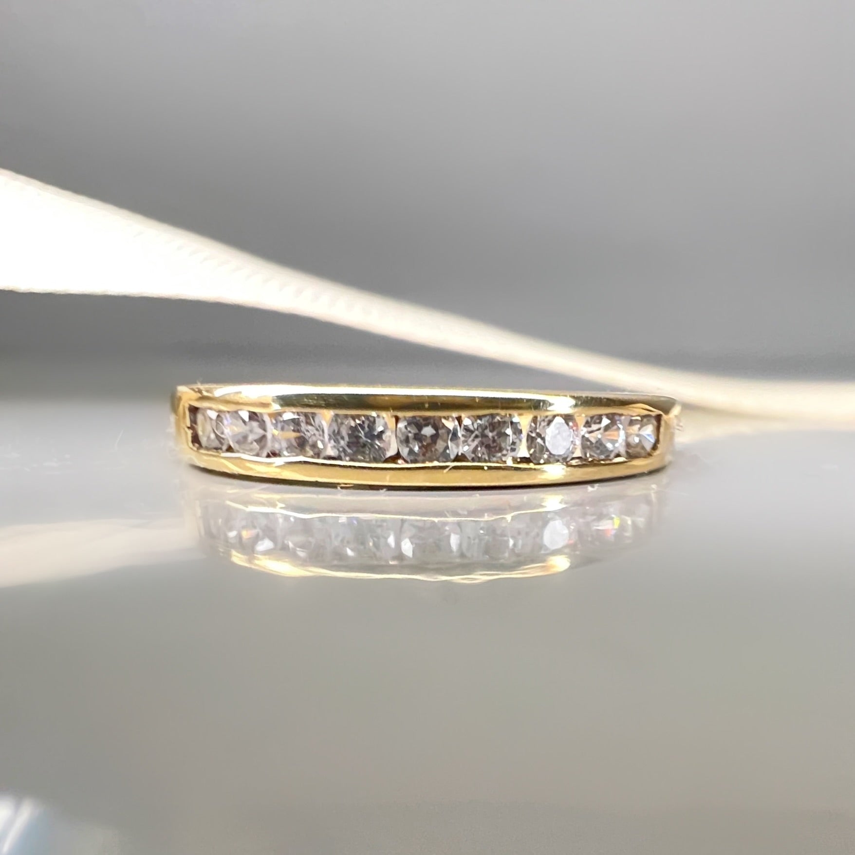 Vintage Half Diamond Eternity Ring