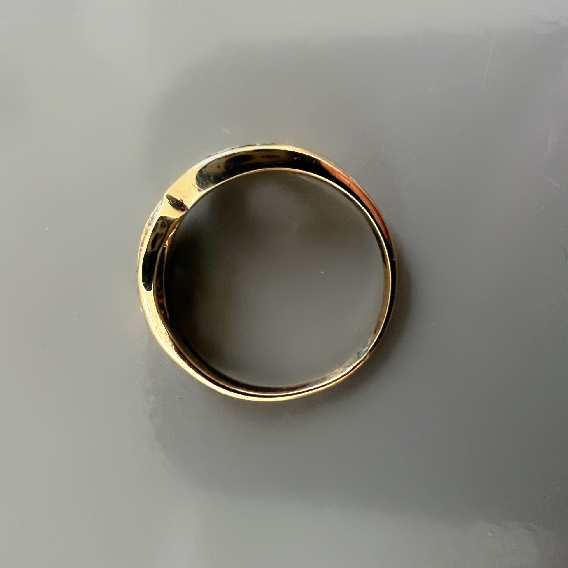 Vintage Emerald and Diamond Eternity Ring