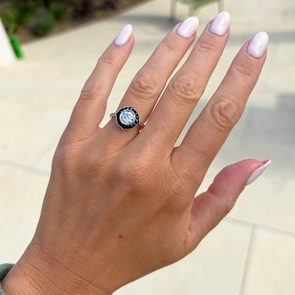 1.00ct Diamond and Onyx Target Design