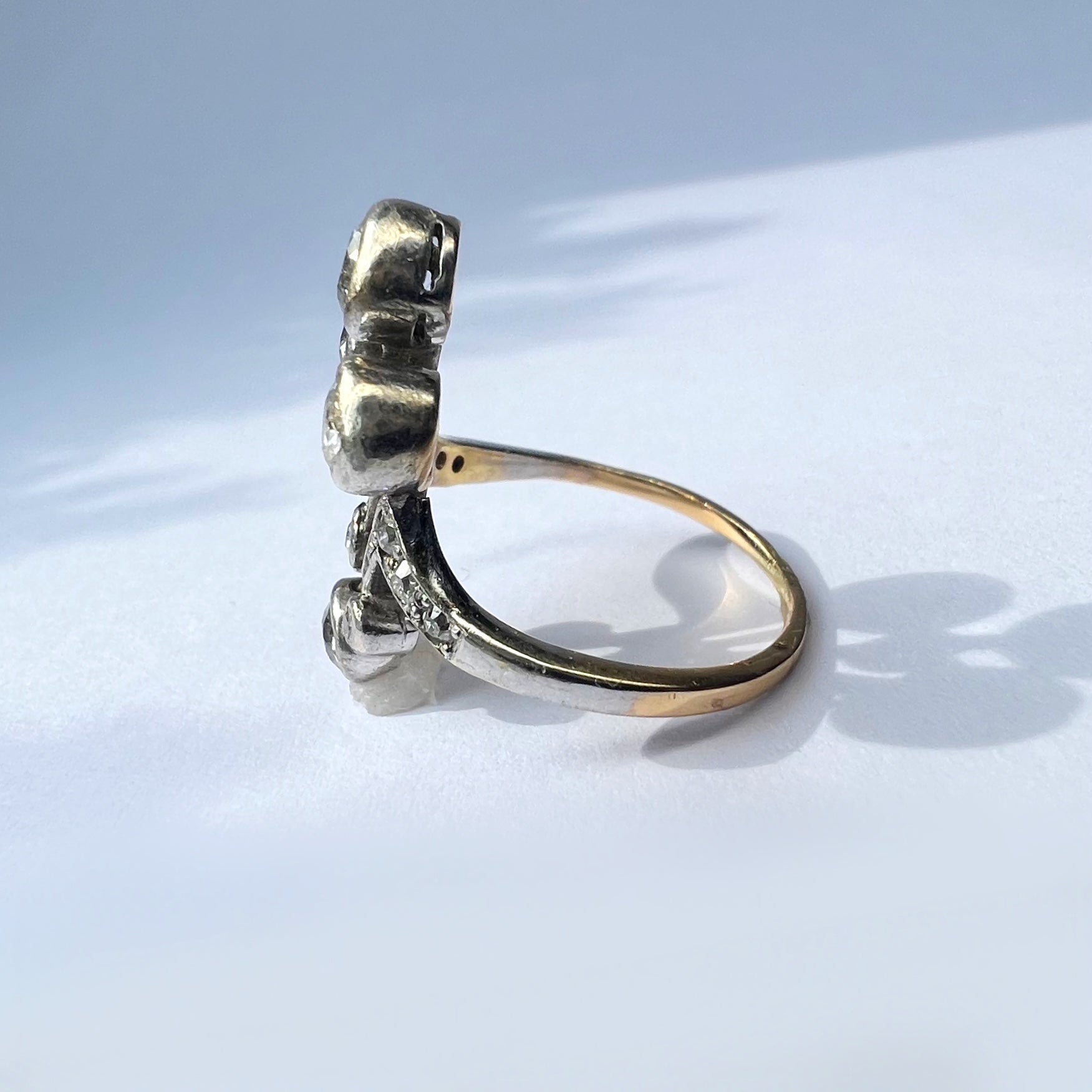 Antique Diamond Fleur De Lis Ring